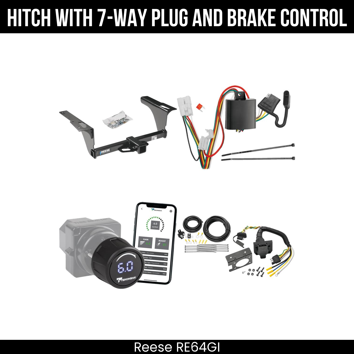 Reese RE64GI Hitch With 7 Way Plug And Brake Control Bundle Featureimg