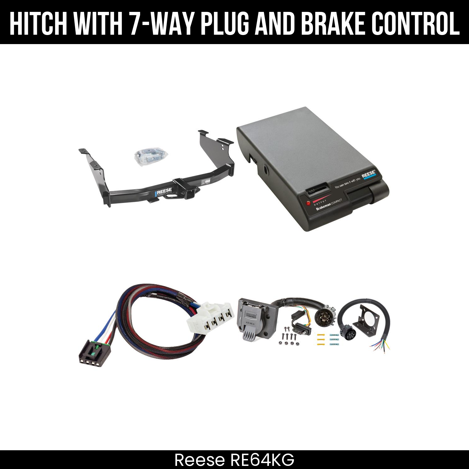 Trailer Hitch , 7-Way , Reese Brakeman Brake Control