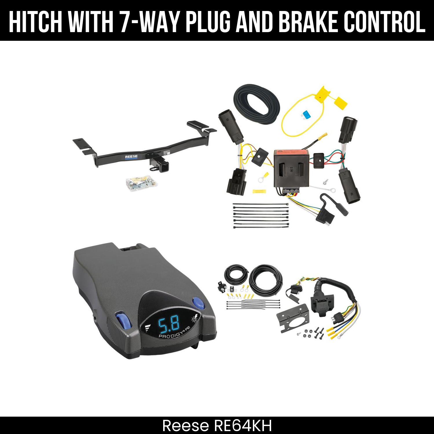 Trailer Hitch , 7-Way , Tekonsha Prodigy P2 Brake Control