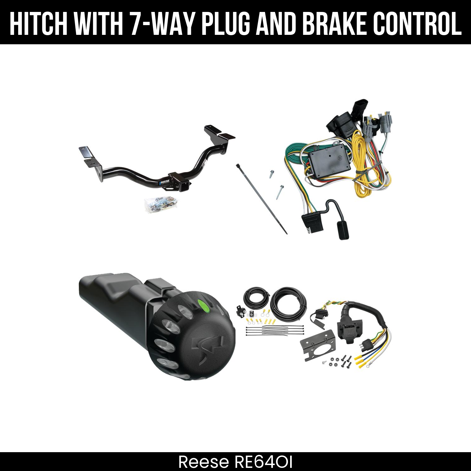 Reese RE64OI Hitch With 7 Way Plug And Brake Control Bundle Featureimg