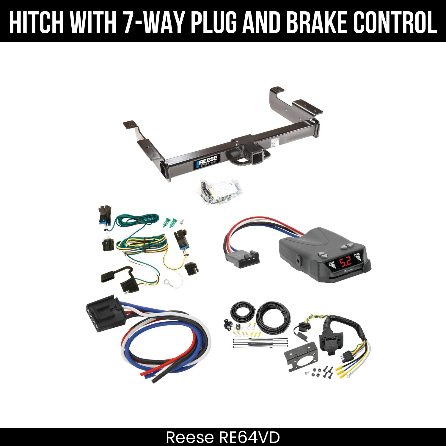 Trailer Hitch , 7-Way , Tekonsha Brakeman IV Brake Control