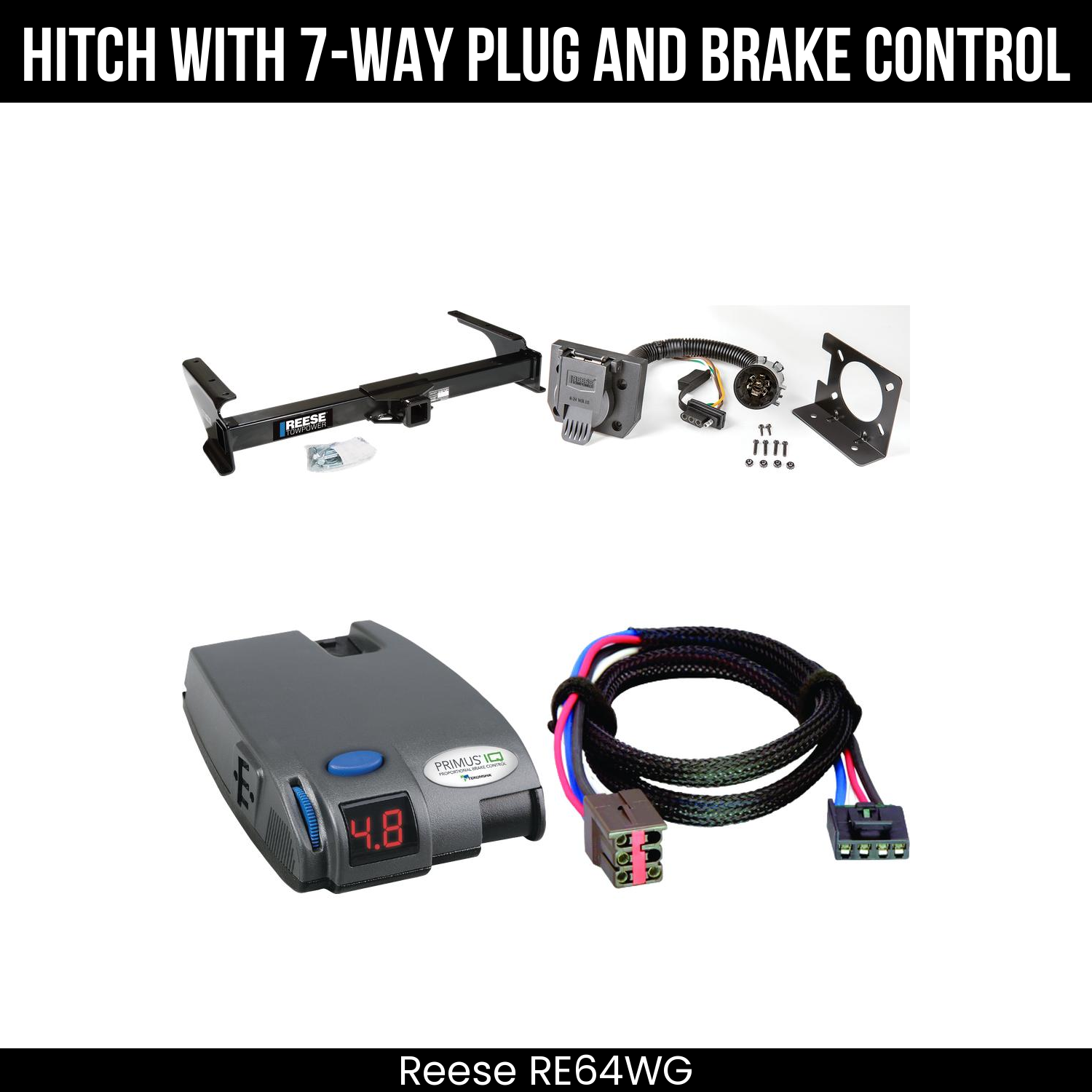 Trailer Hitch , 7-Way , Tekonsha Primus IQ Brake Control