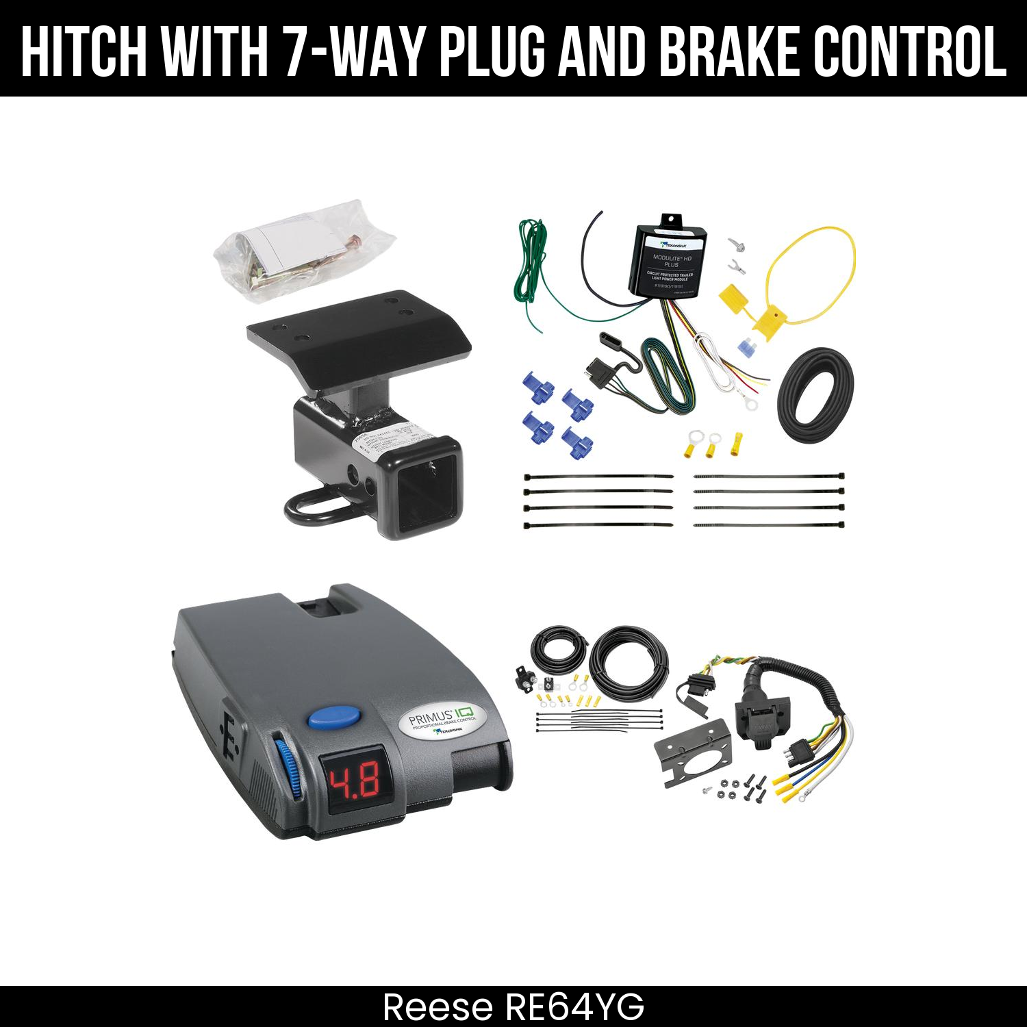Trailer Hitch , 7-Way , Tekonsha Primus IQ Brake Control