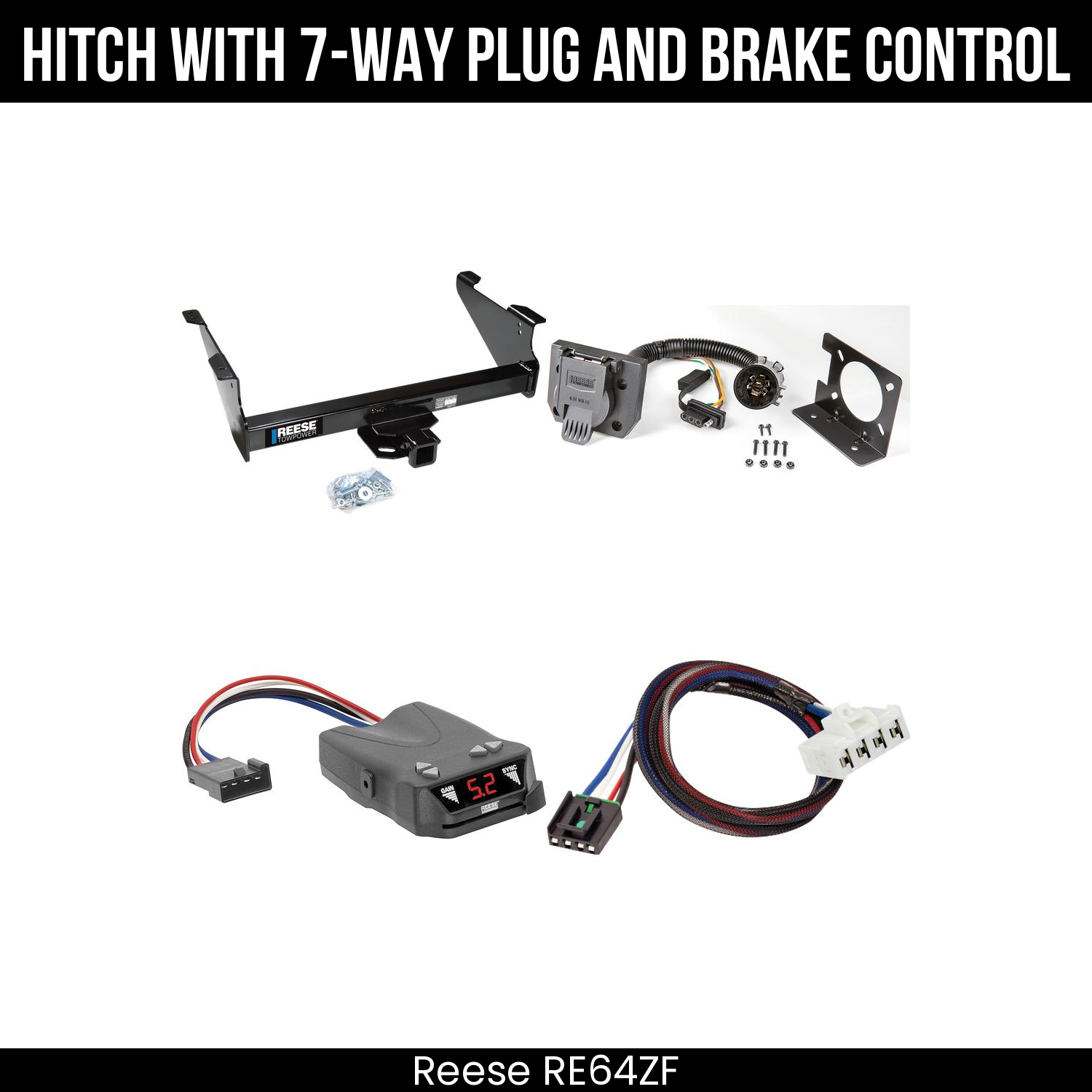 Trailer Hitch , 7-Way , Reese Brakeman IV Brake Control