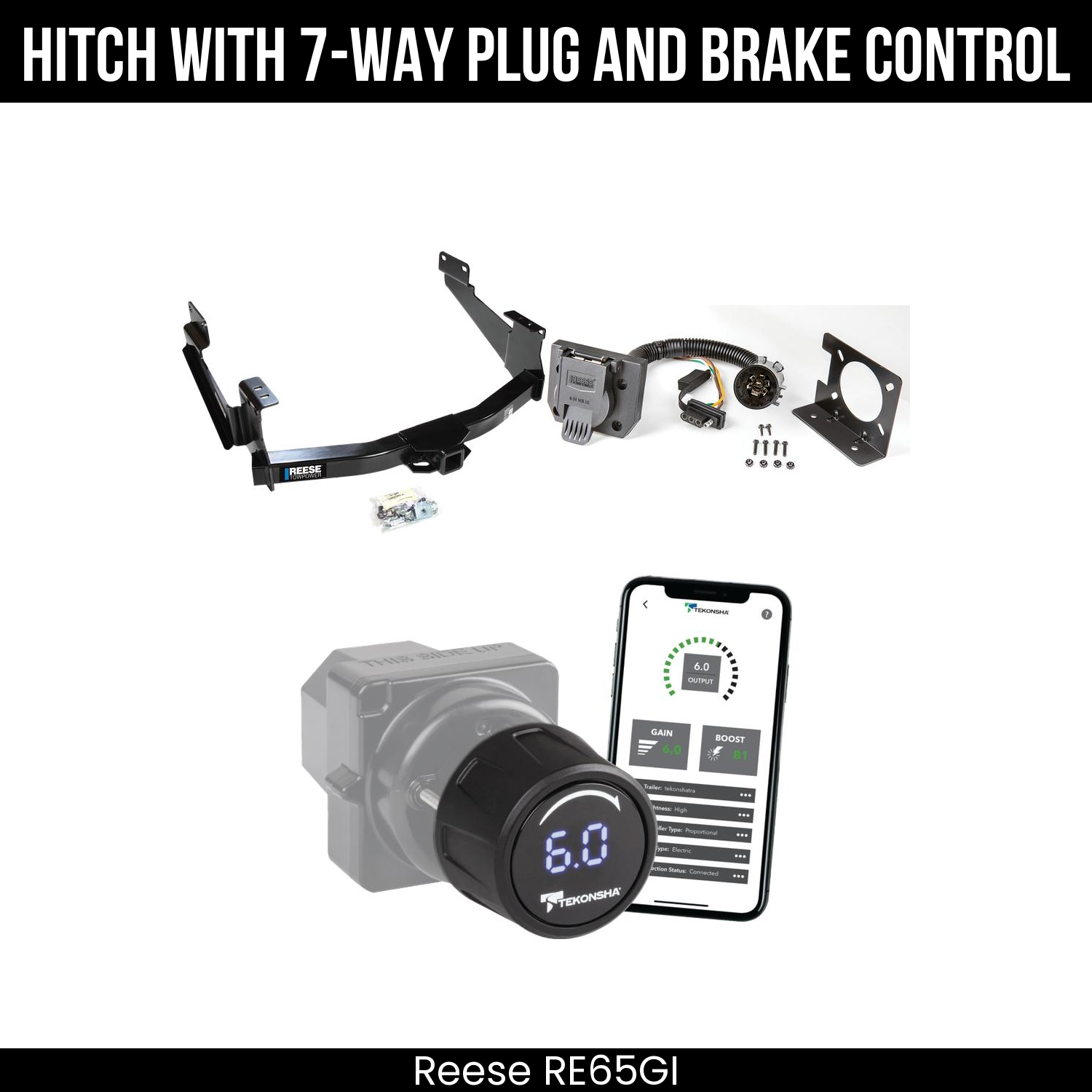 Reese RE65GI Hitch With 7 Way Plug And Brake Control Bundle Featureimg