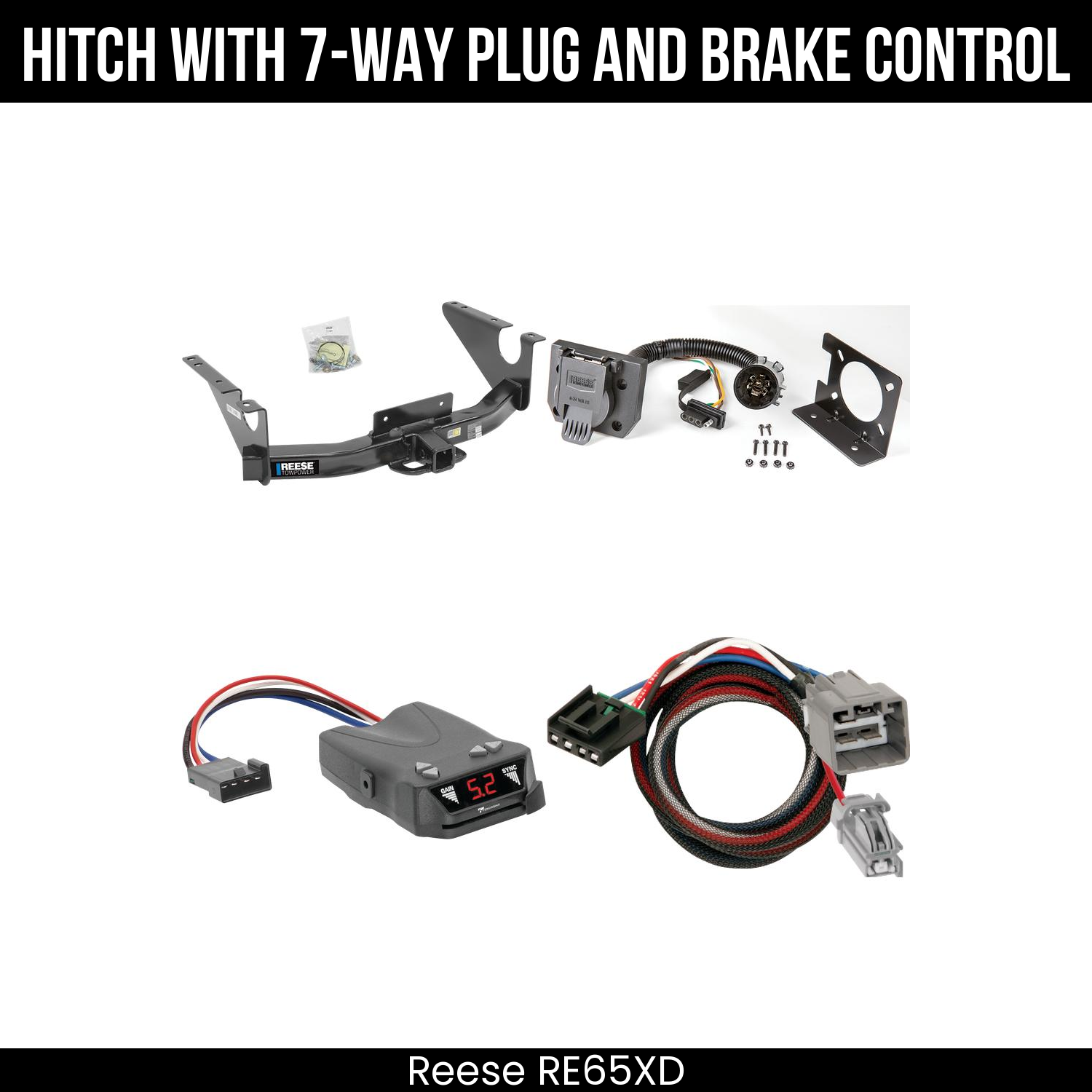Trailer Hitch , 7-Way , Tekonsha Brakeman IV Brake Control