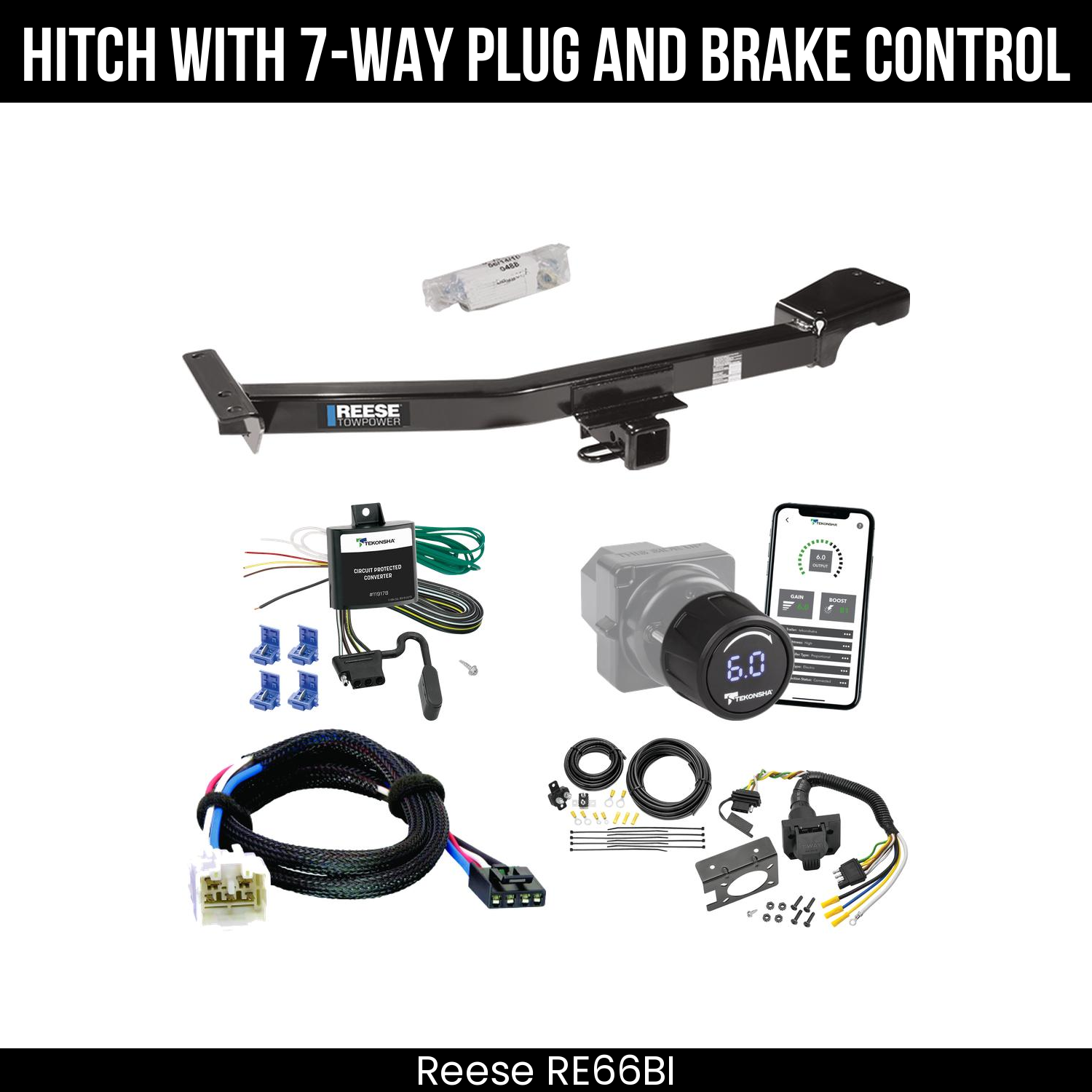Reese RE66BI Hitch With 7 Way Plug And Brake Control Bundle Featureimg