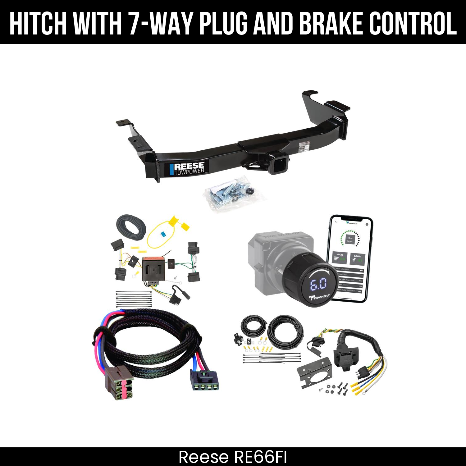 Reese RE66FI Hitch With 7 Way Plug And Brake Control Bundle Featureimg