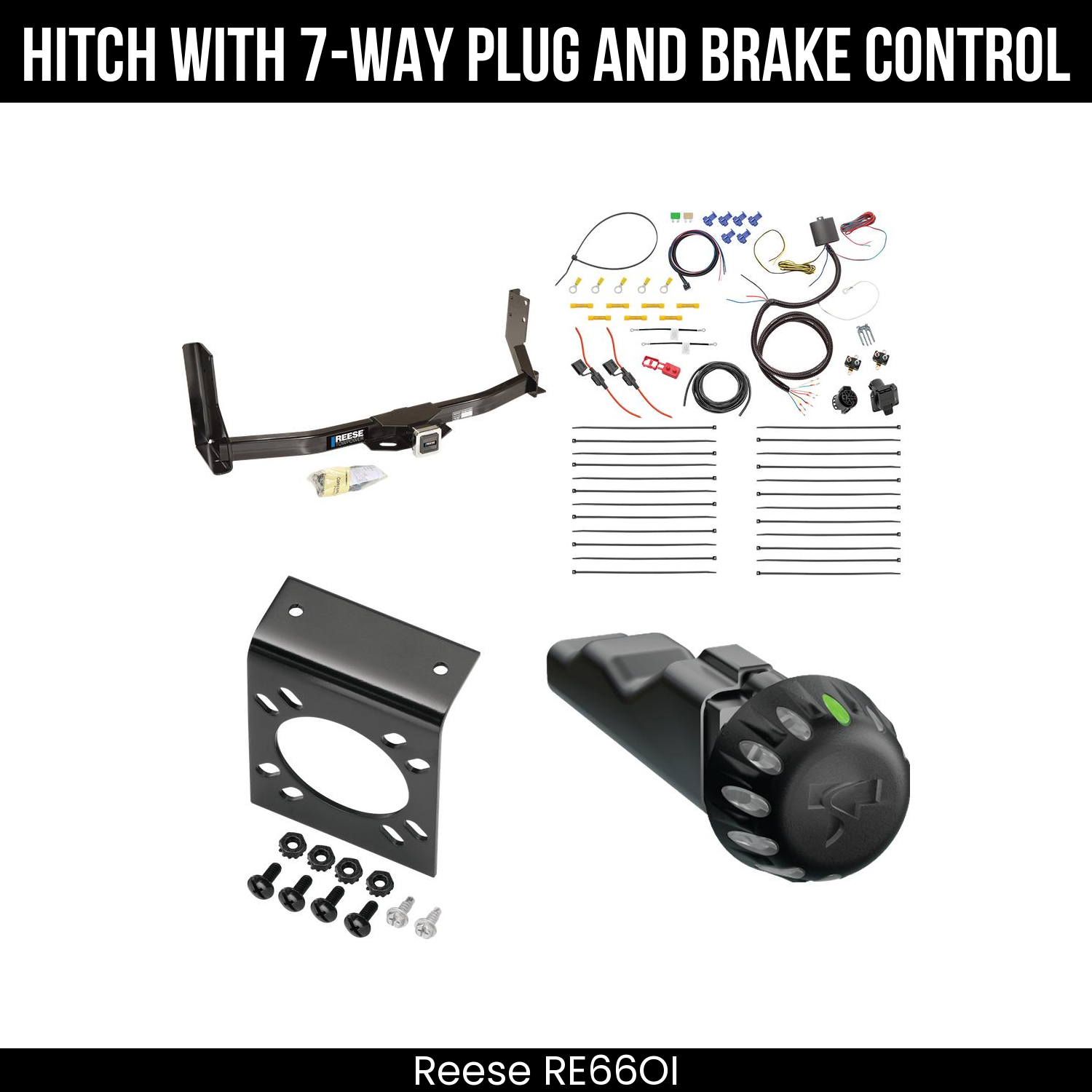 Reese RE66OI Hitch With 7 Way Plug And Brake Control Bundle Featureimg