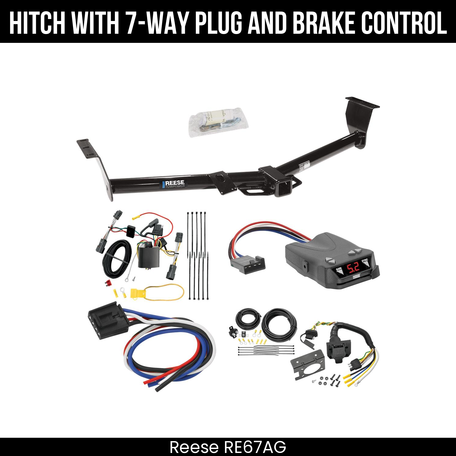 Trailer Hitch , 7-Way , Reese Brakeman IV Brake Control