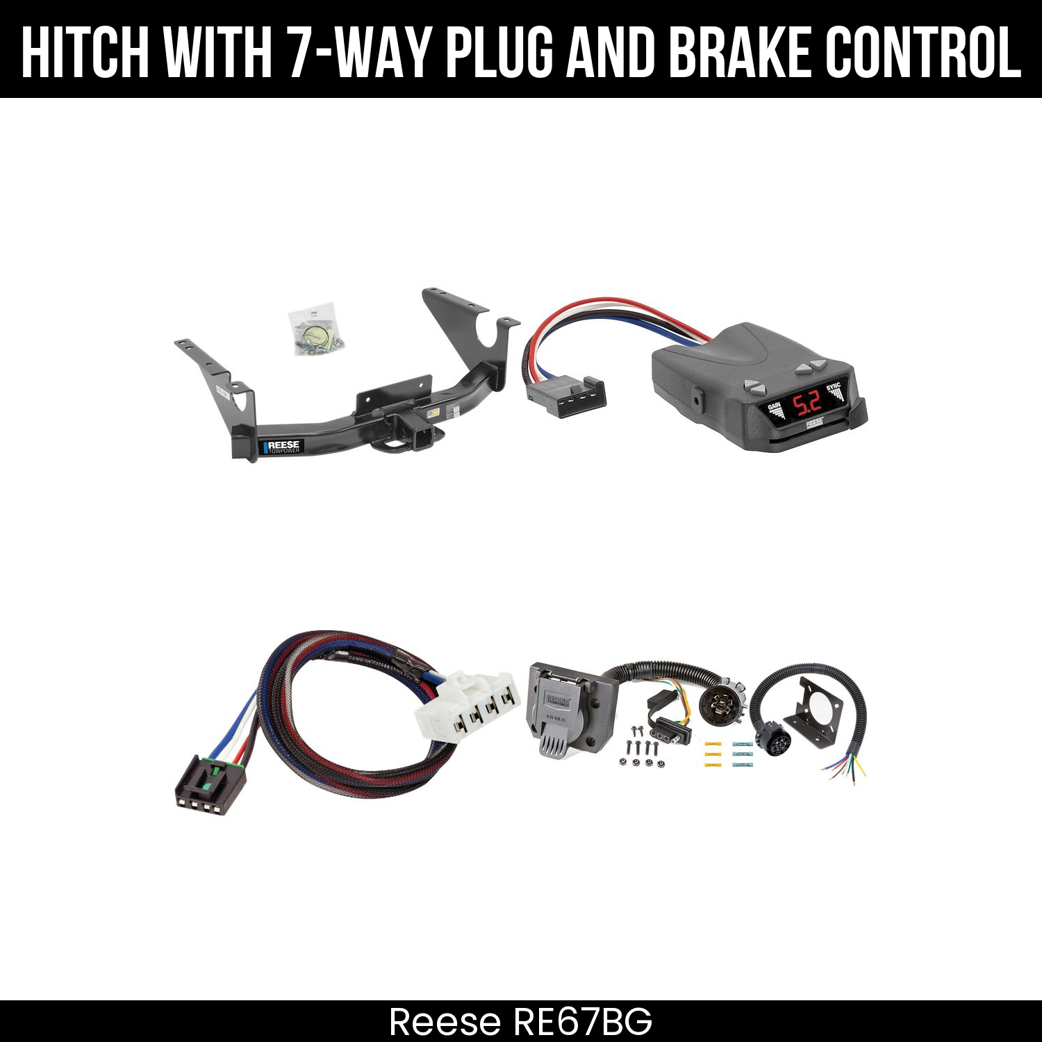 Trailer Hitch , 7-Way , Reese Brakeman IV Brake Control