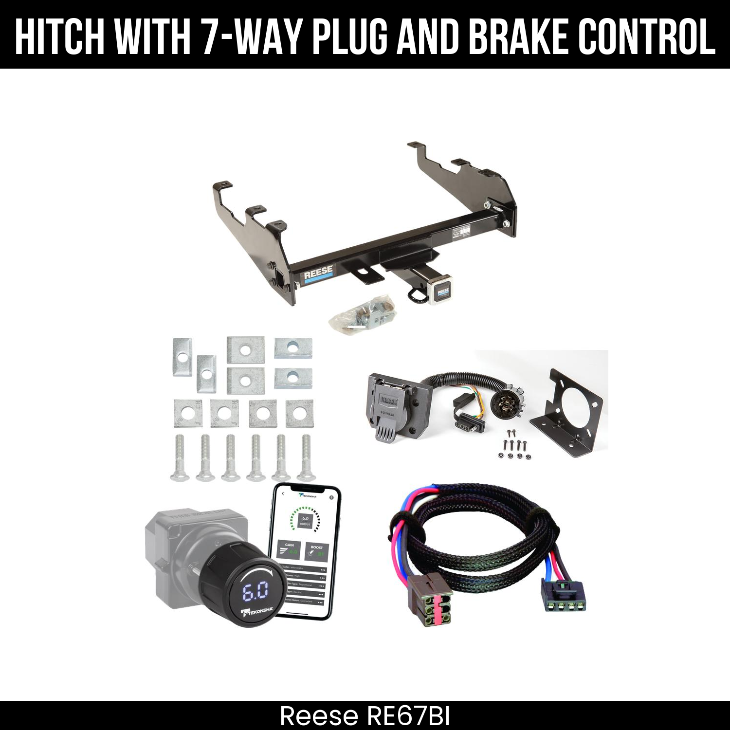 Reese RE67BI Hitch With 7 Way Plug And Brake Control Bundle Featureimg