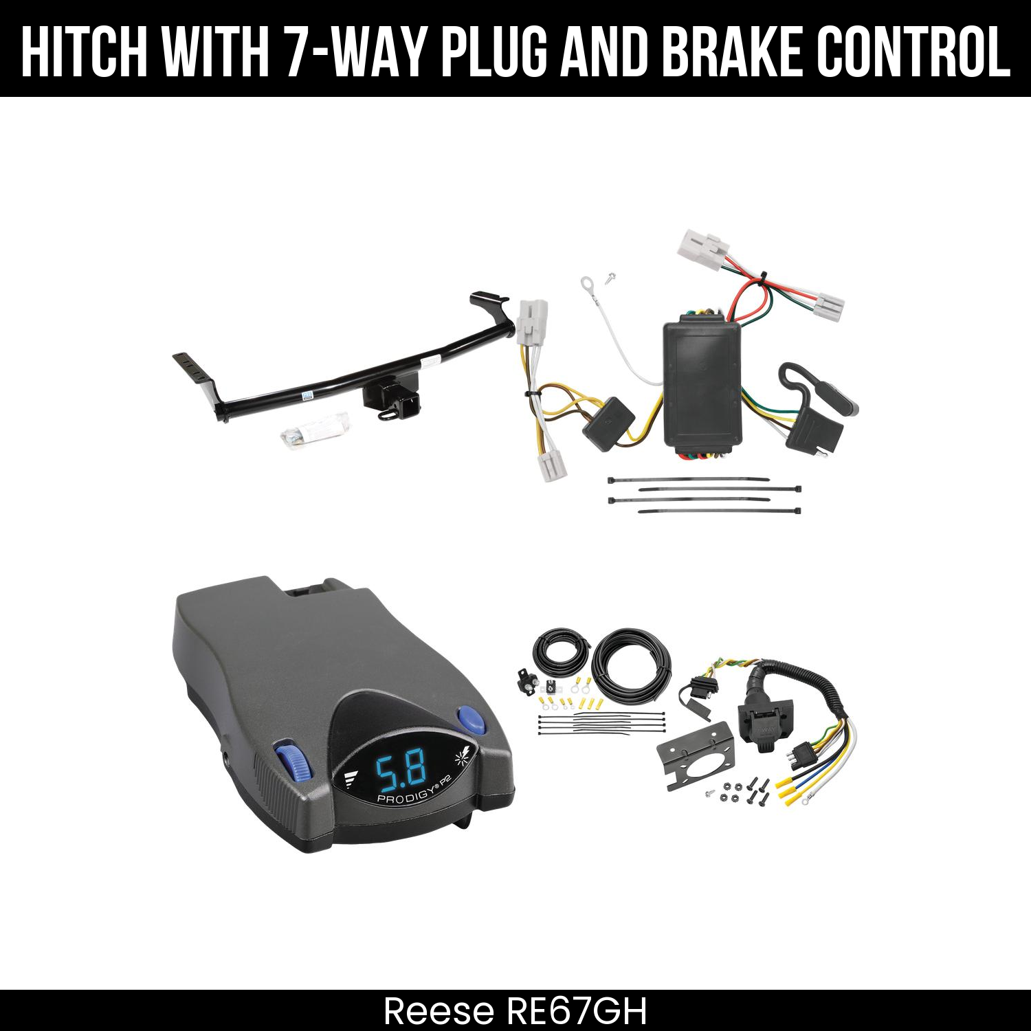 Trailer Hitch , 7-Way , Tekonsha Prodigy P2 Brake Control