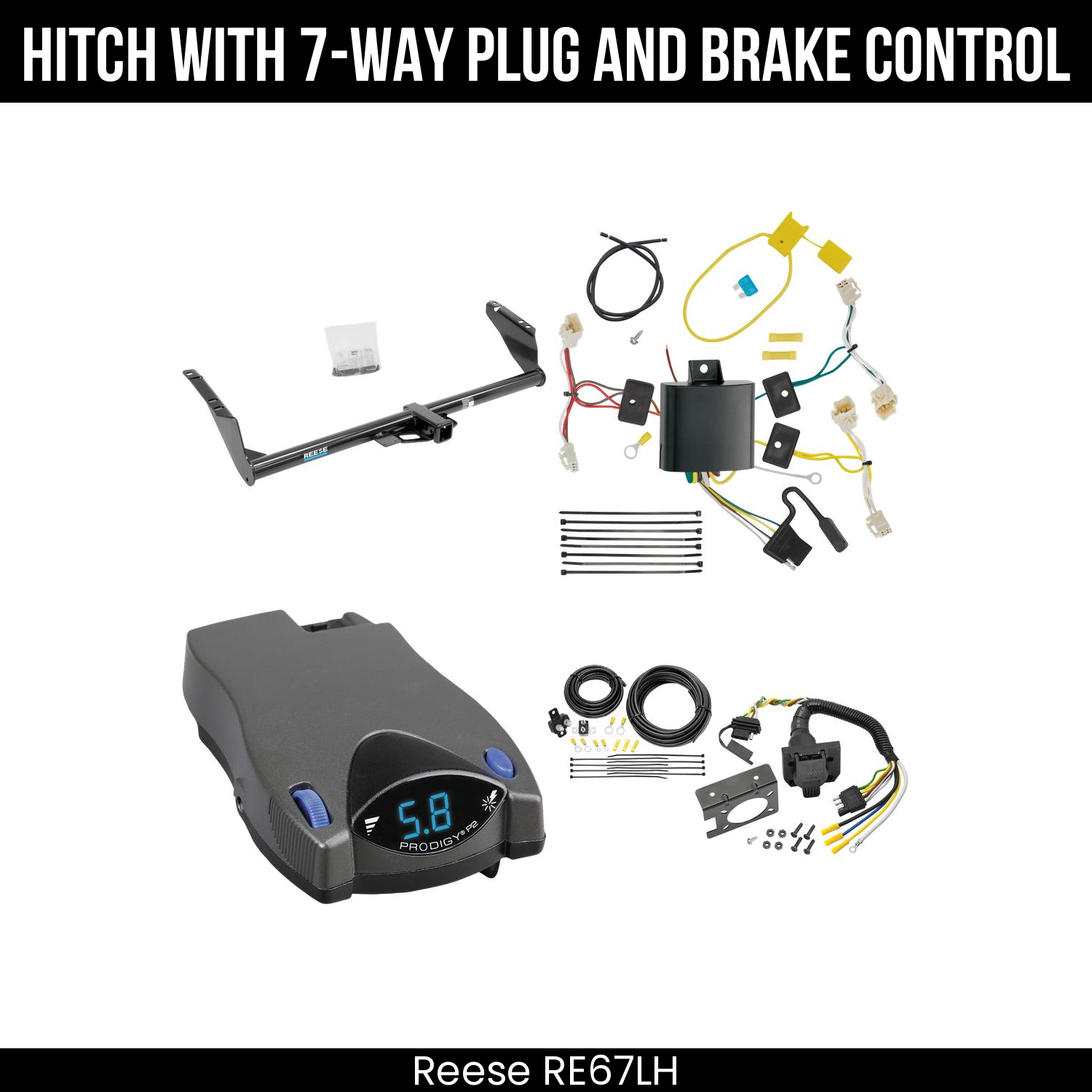 Trailer Hitch , 7-Way , Tekonsha Prodigy P2 Brake Control
