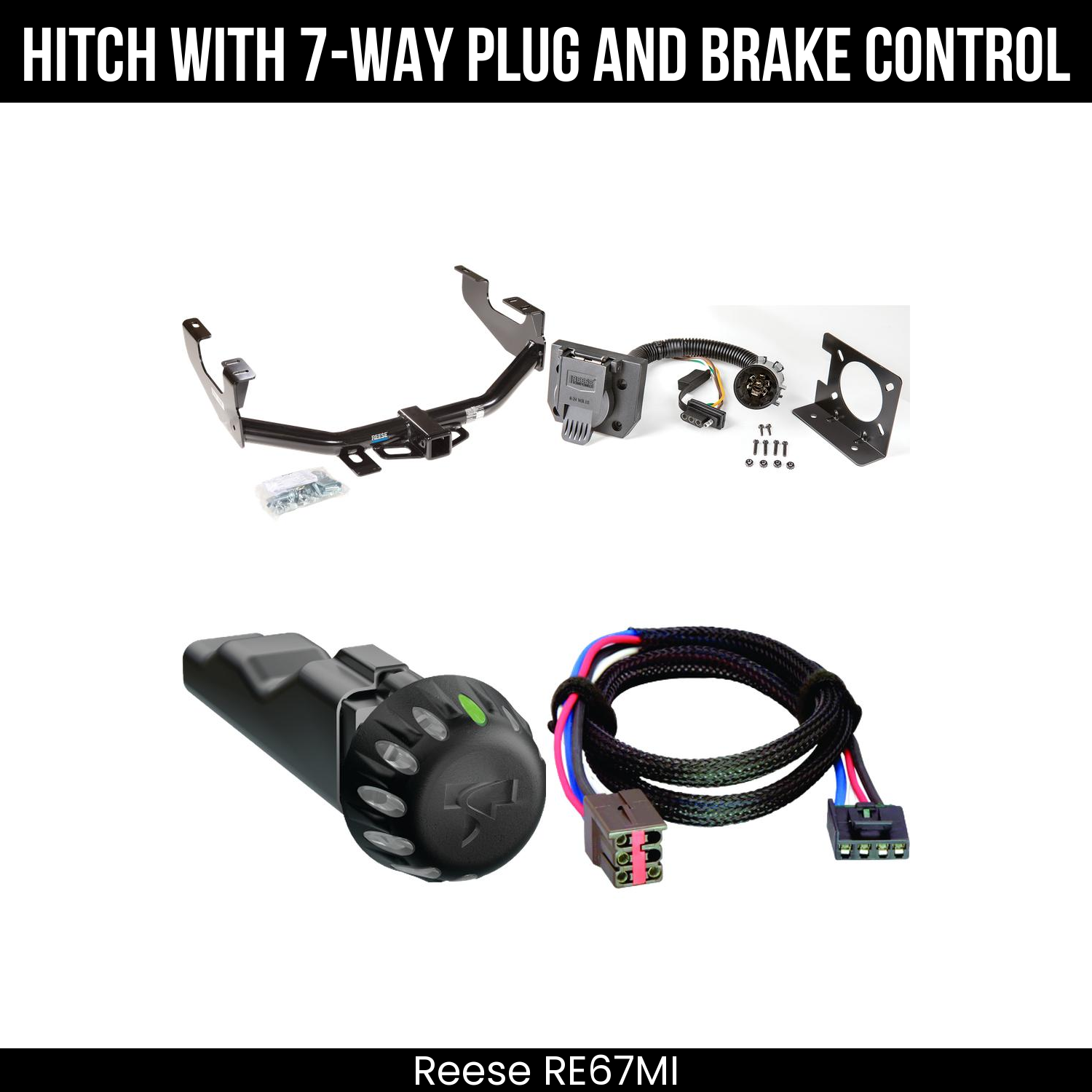 Reese RE67MI Hitch With 7 Way Plug And Brake Control Bundle Featureimg