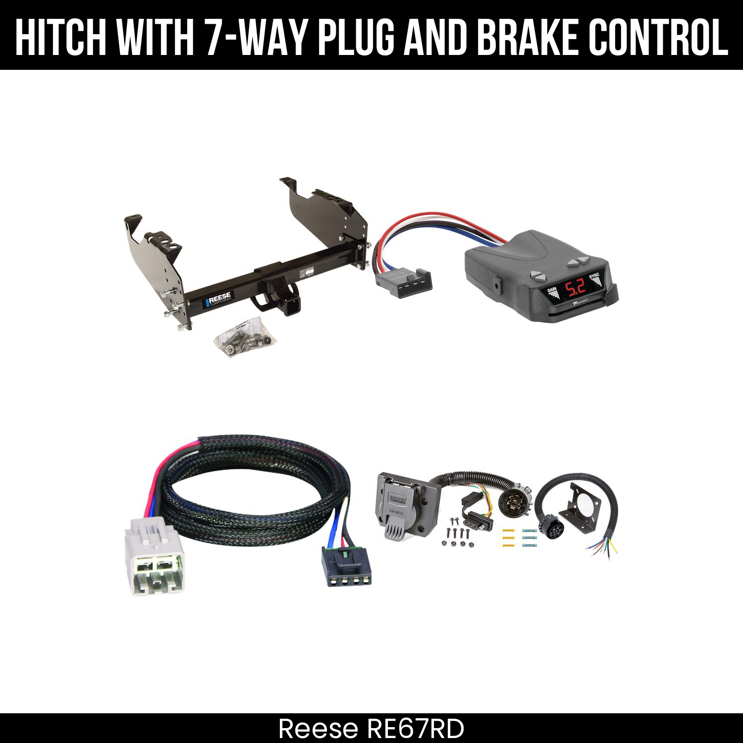 Trailer Hitch , 7-Way , Tekonsha Brakeman IV Brake Control