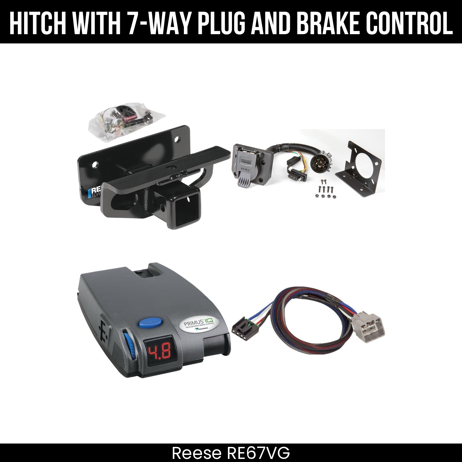 Trailer Hitch , 7-Way , Tekonsha Primus IQ Brake Control