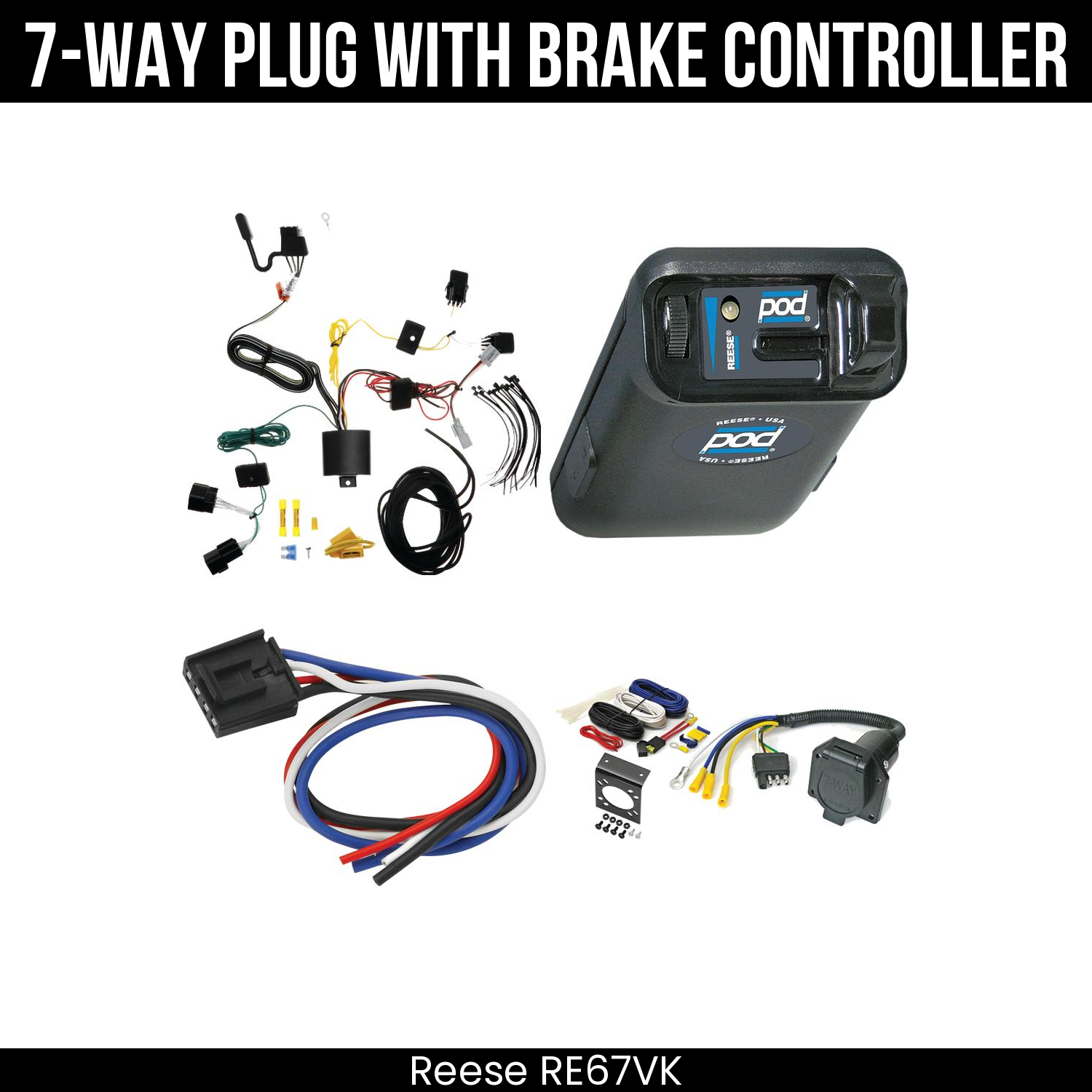 Reese RE67VK 7 Way Plug With Brake Controller Bundle Featureimg