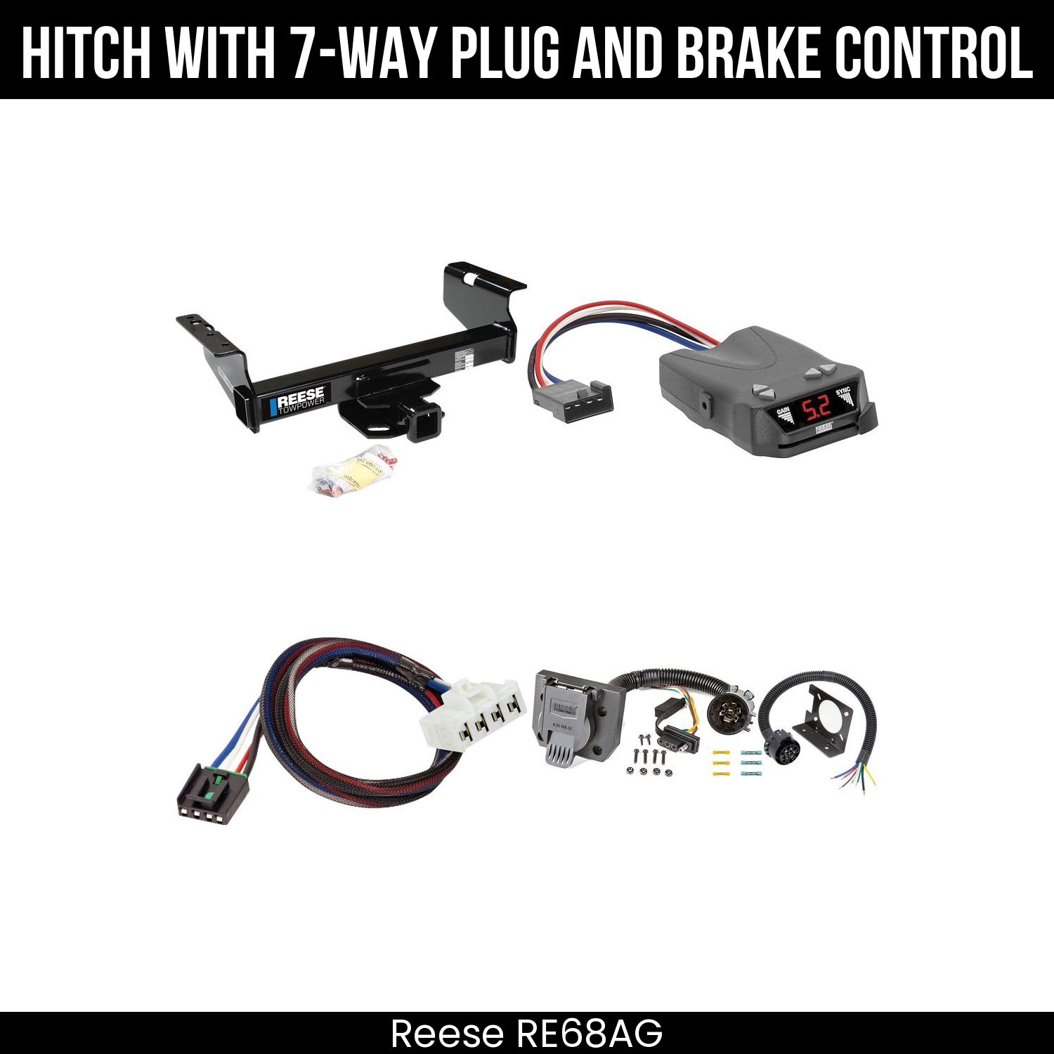 Trailer Hitch , 7-Way , Reese Brakeman IV Brake Control