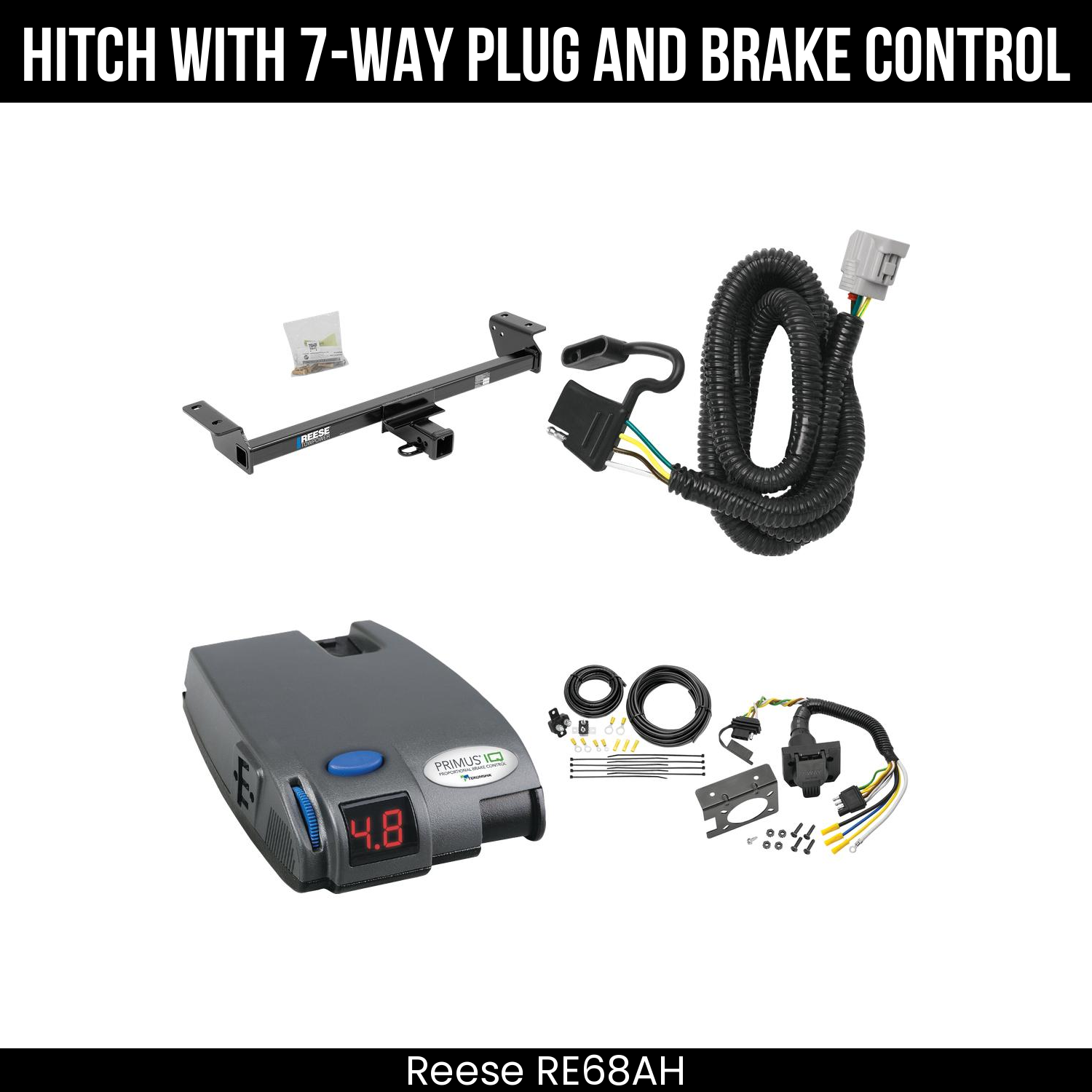 Trailer Hitch , 7-Way , Tekonsha Primus IQ Brake Control