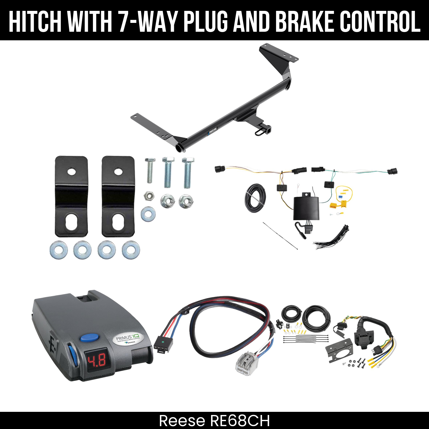 Trailer Hitch , 7-Way , Tekonsha Primus IQ Brake Control