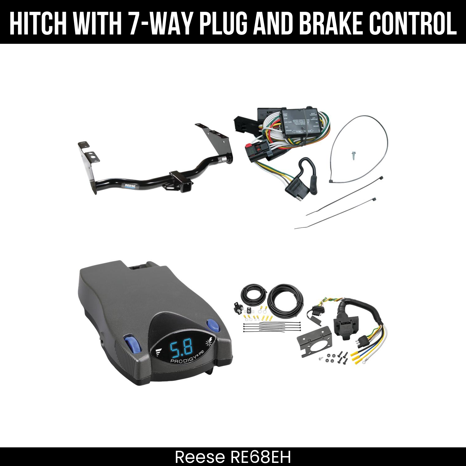 Trailer Hitch , 7-Way , Tekonsha Prodigy P2 Brake Control