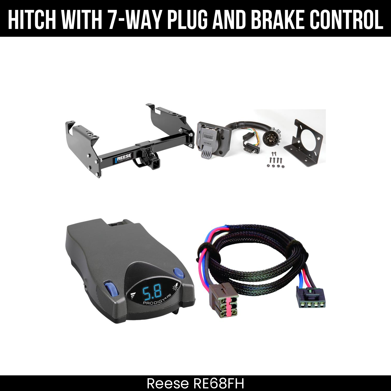 Trailer Hitch , 7-Way , Tekonsha Prodigy P2 Brake Control