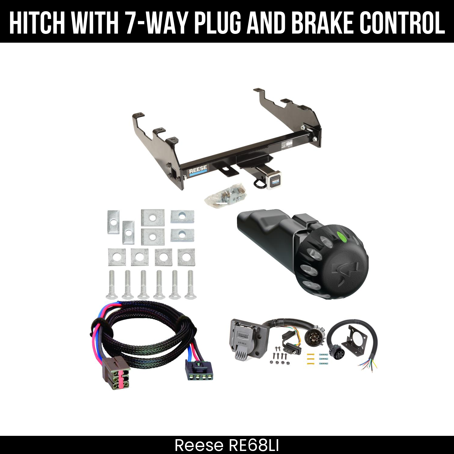 Reese RE68LI Hitch With 7 Way Plug And Brake Control Bundle Featureimg
