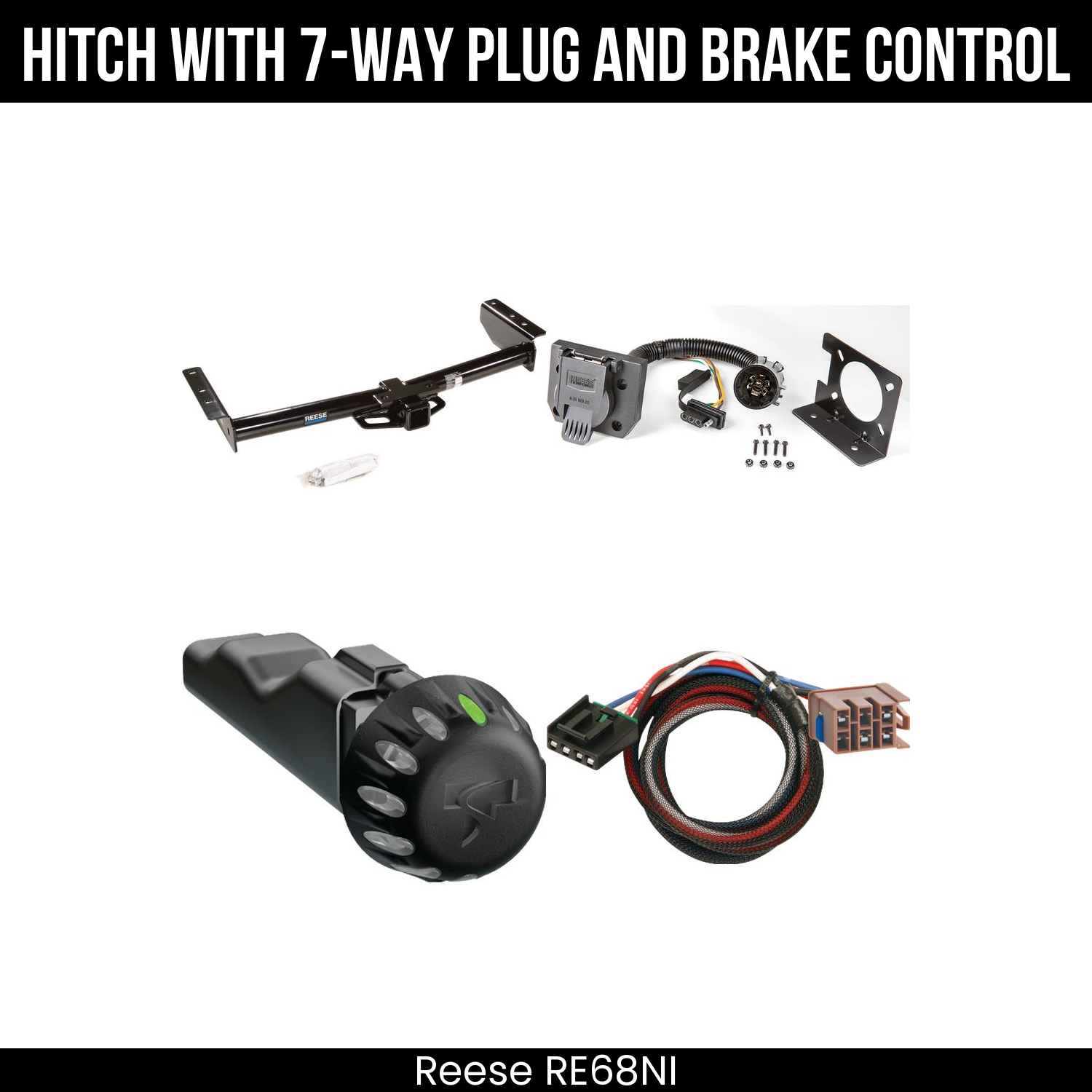 Reese RE68NI Hitch With 7 Way Plug And Brake Control Bundle Featureimg