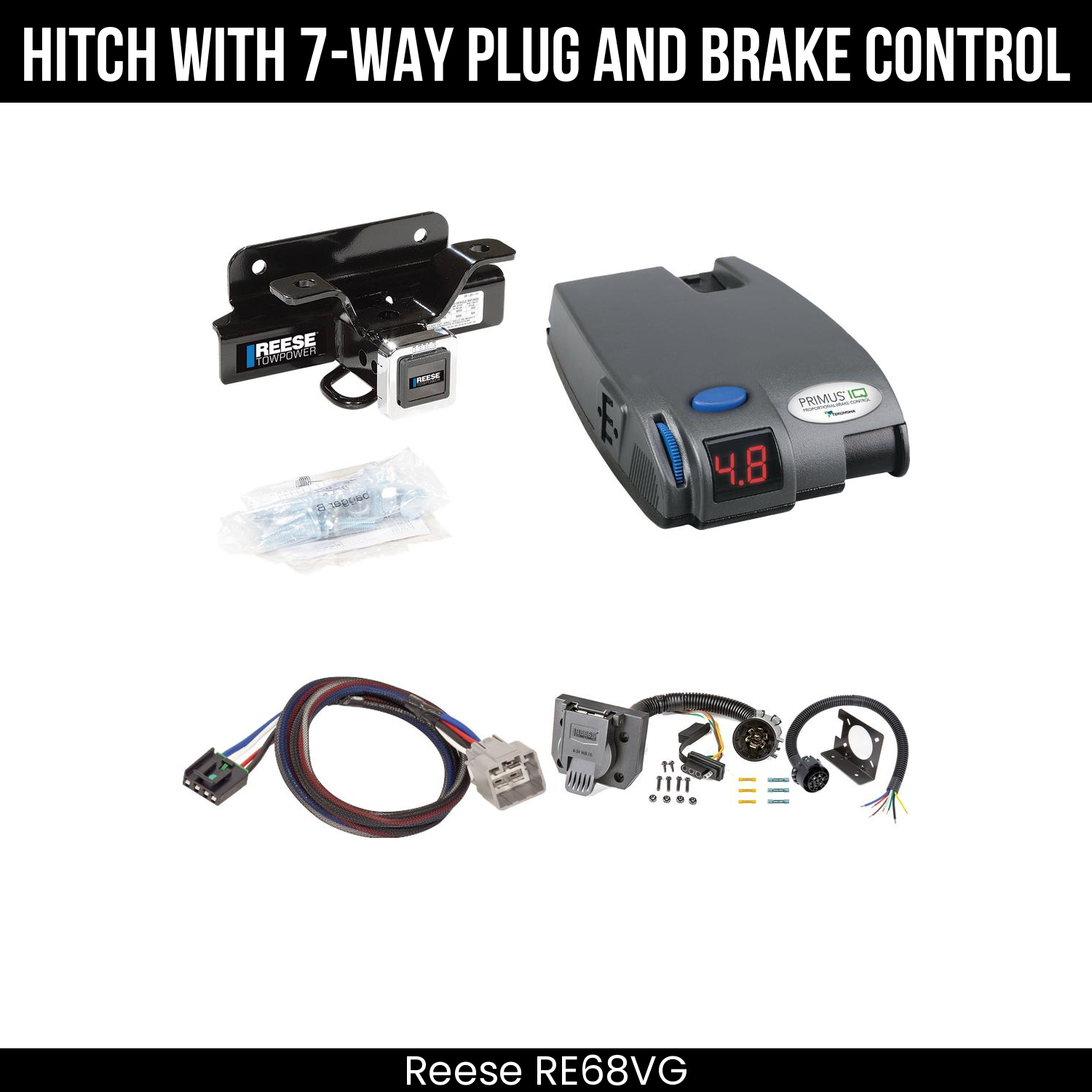 Trailer Hitch , 7-Way , Tekonsha Primus IQ Brake Control