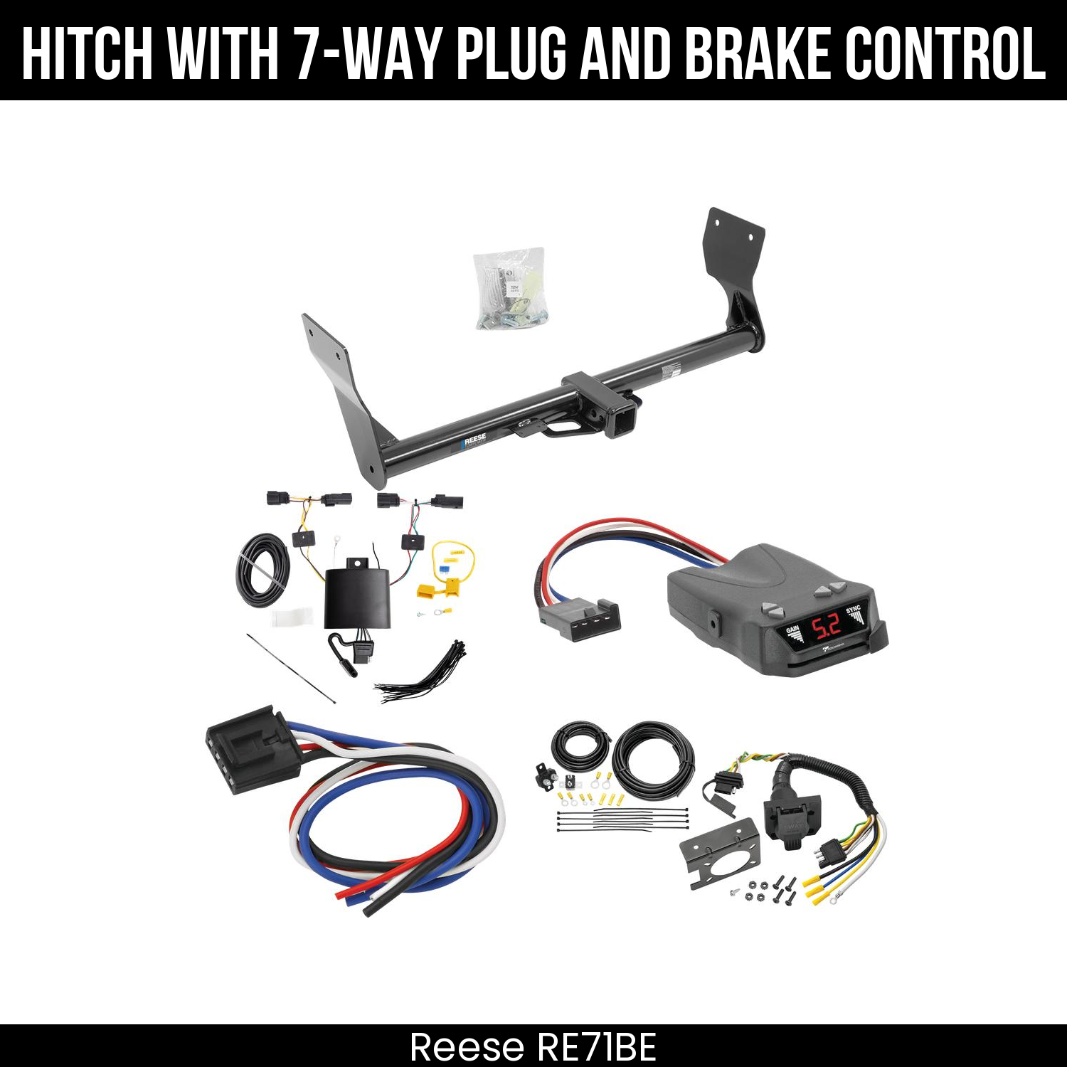 Trailer Hitch , 7-Way , Tekonsha Brakeman IV Brake Control