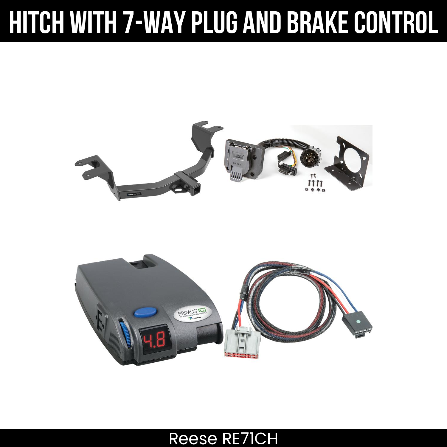 Trailer Hitch , 7-Way , Tekonsha Primus IQ Brake Control
