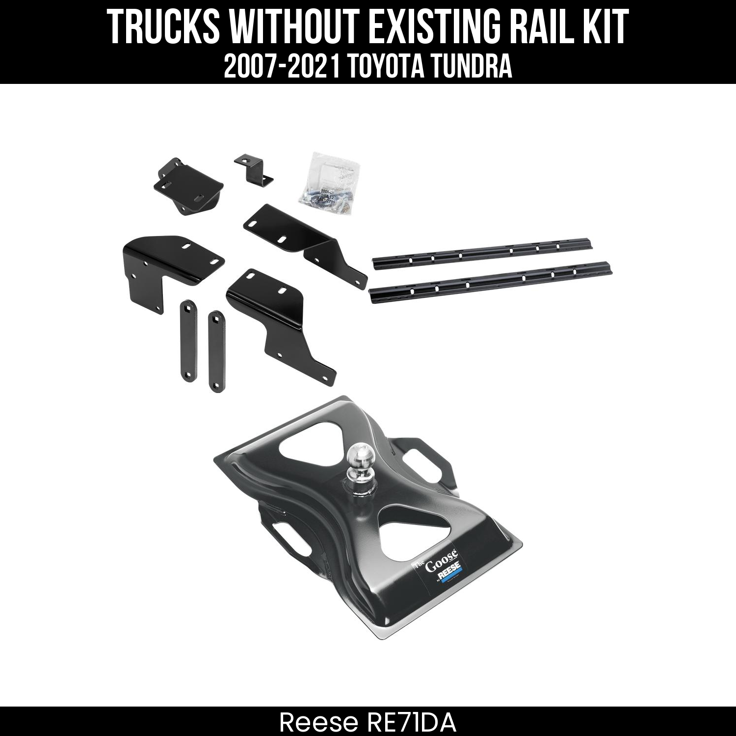 5th Wheel Hitch Custom Bracket,5th Wheel Rails Only,The Goose 5th Wheel Gooseneck Hitch