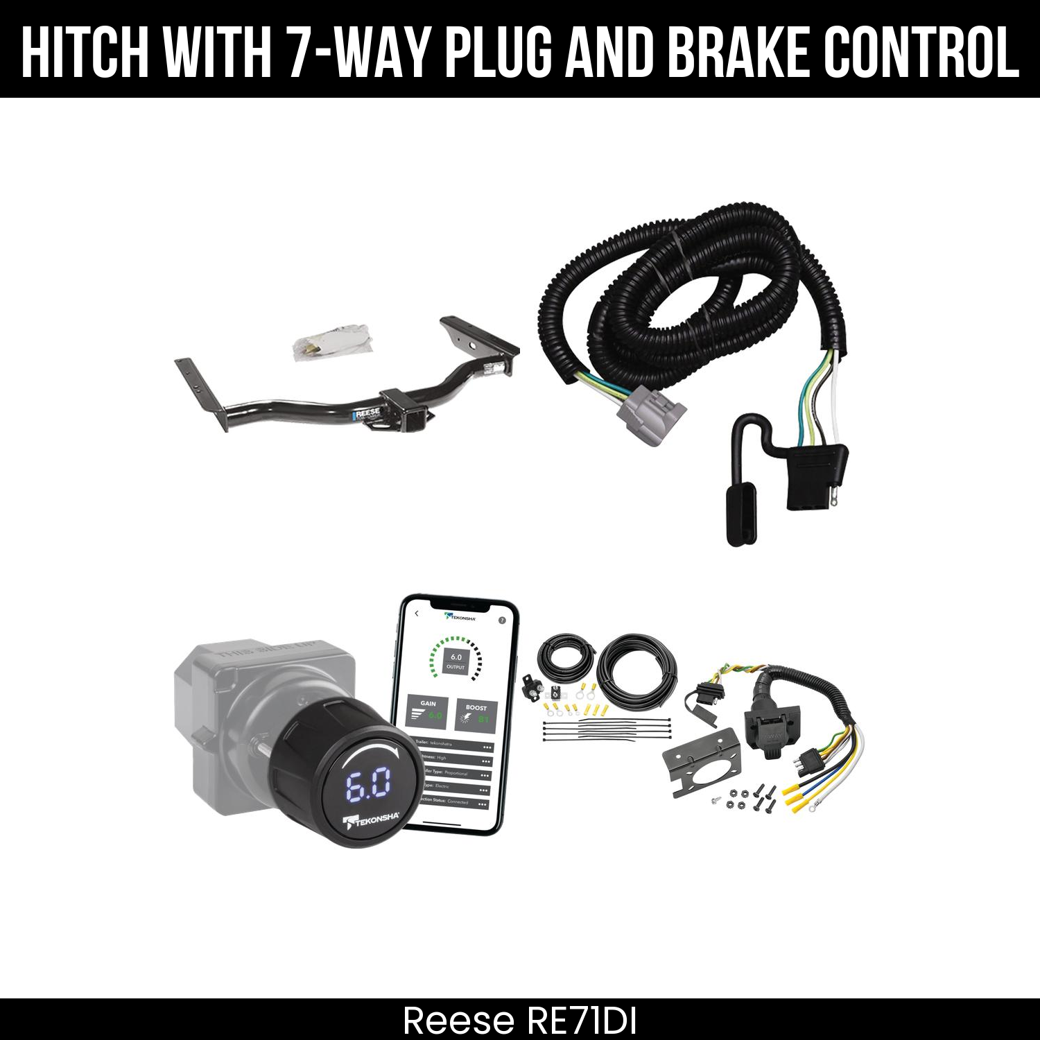 Reese RE71DI Hitch With 7 Way Plug And Brake Control Bundle Featureimg
