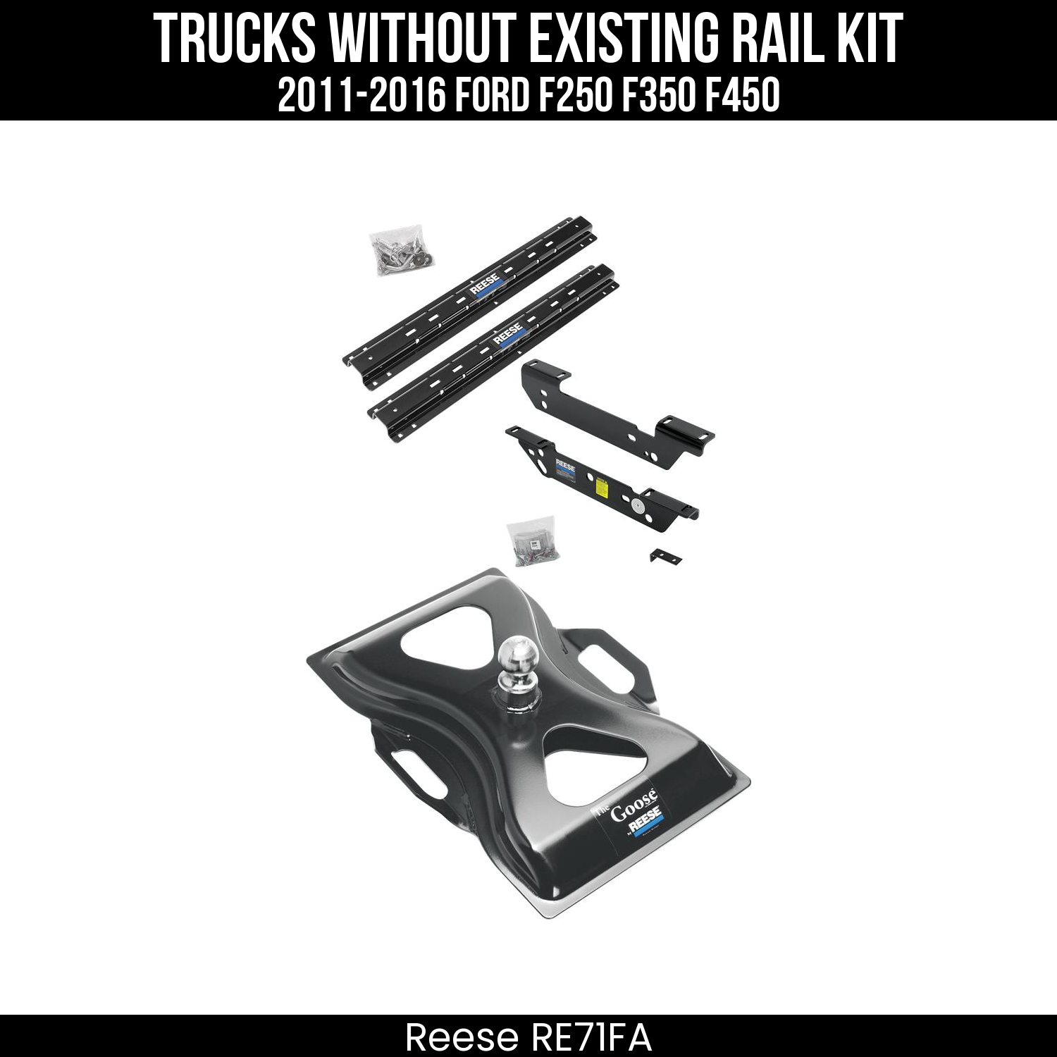 5th Wheel Hitch Rails Only,5th Wheel Hitch Custom Bracket,The Goose 5th Wheel Gooseneck Hitch