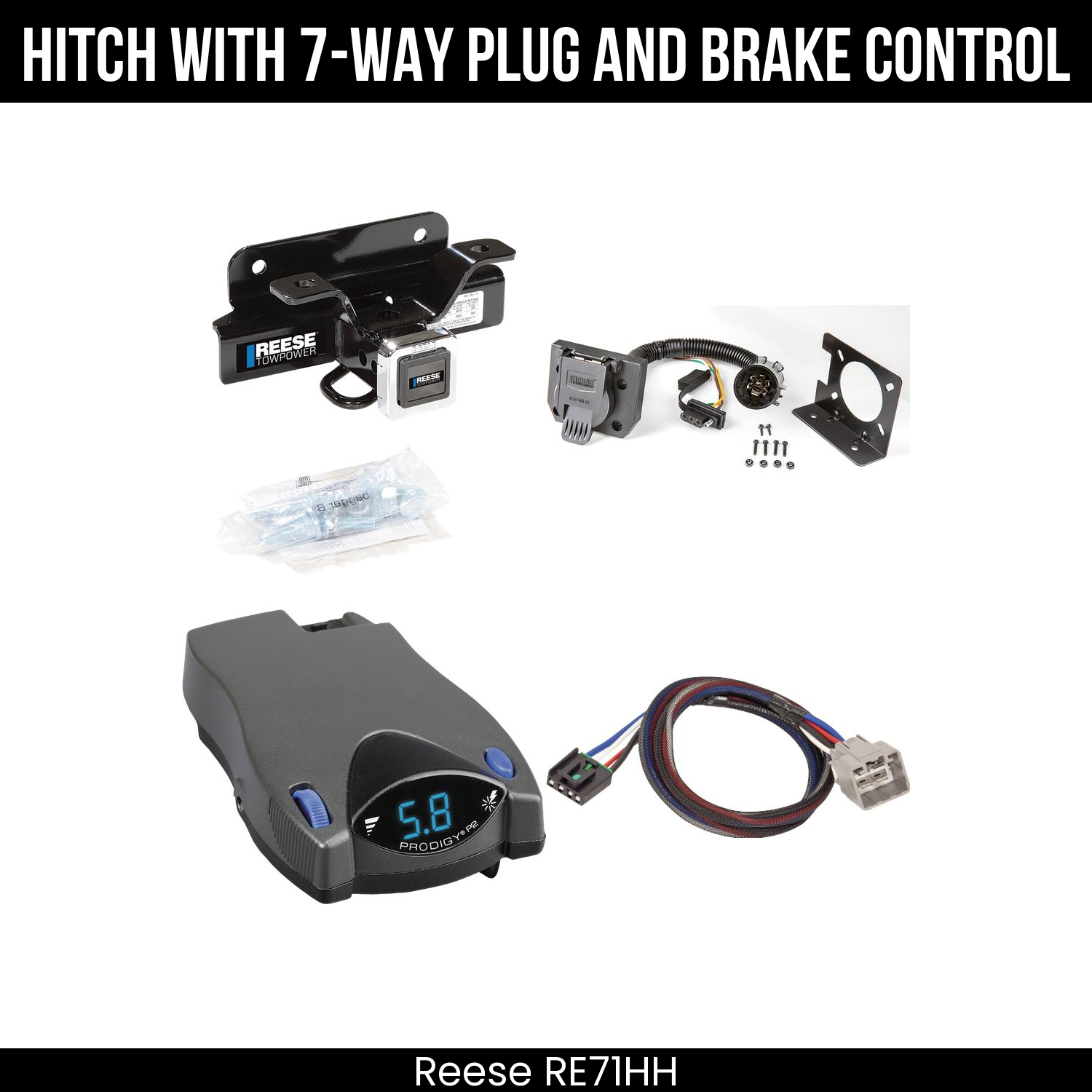 Trailer Hitch , 7-Way , Tekonsha Prodigy P2 Brake Control