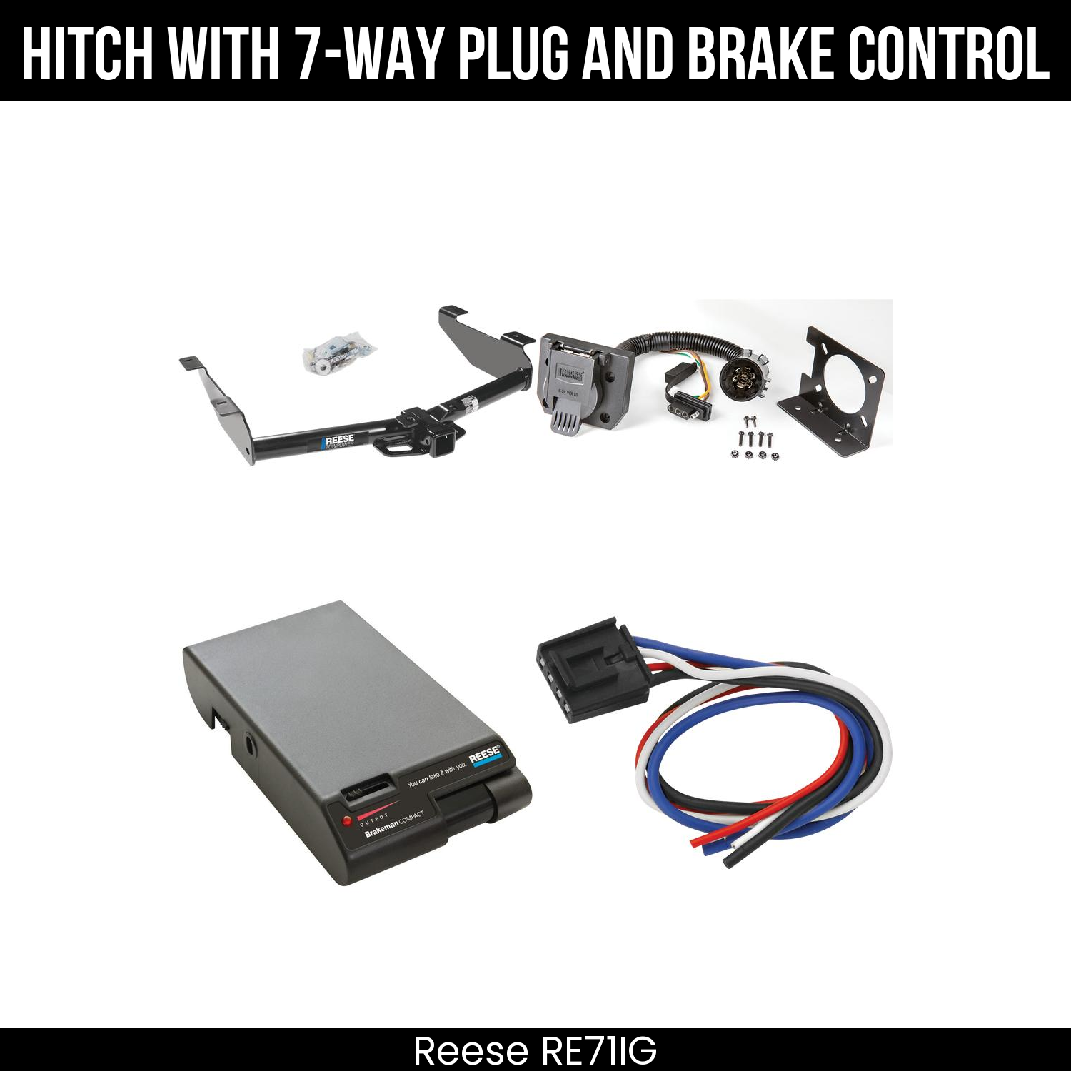 Trailer Hitch , 7-Way , Reese Brakeman Brake Control
