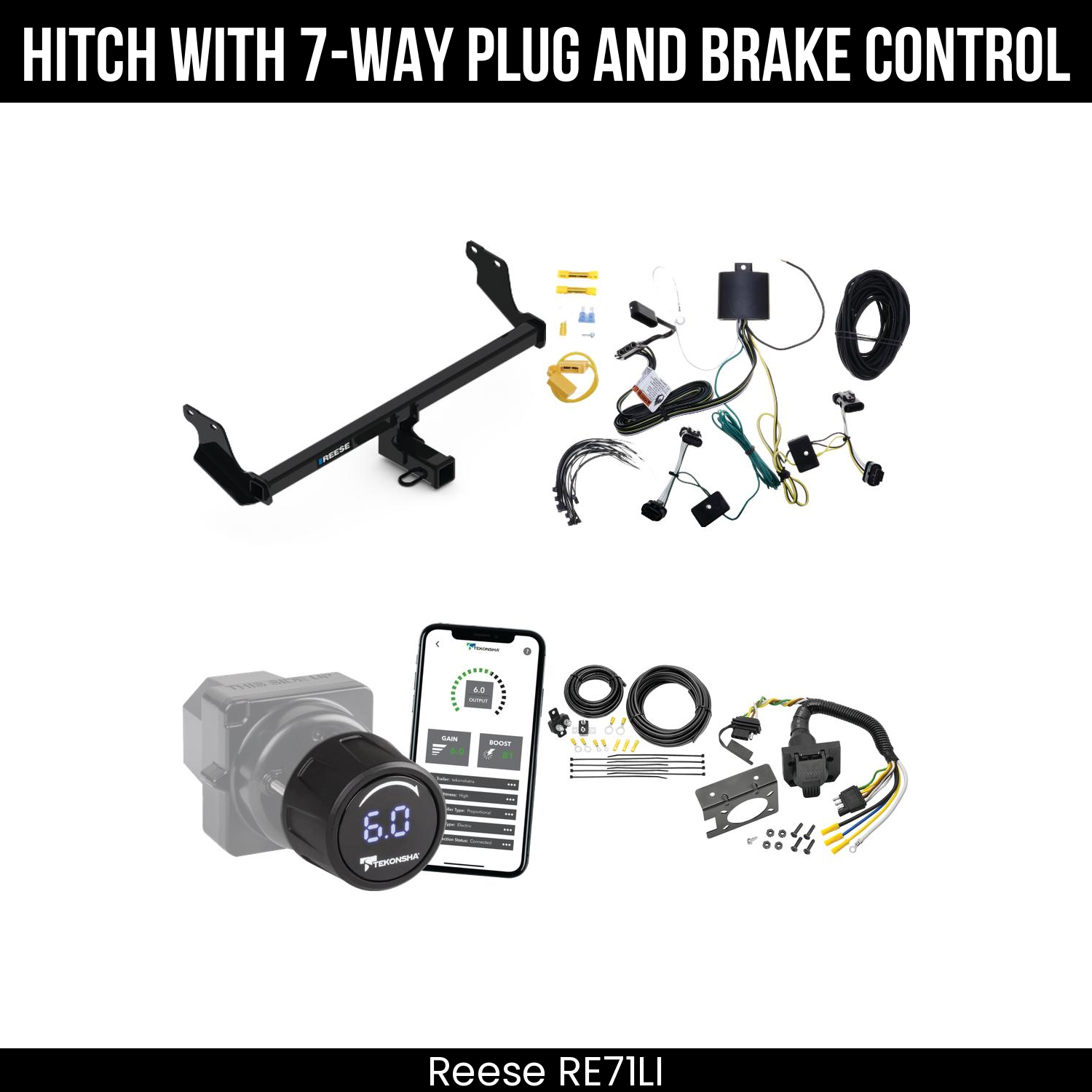Reese RE71LI Hitch With 7 Way Plug And Brake Control Bundle Featureimg