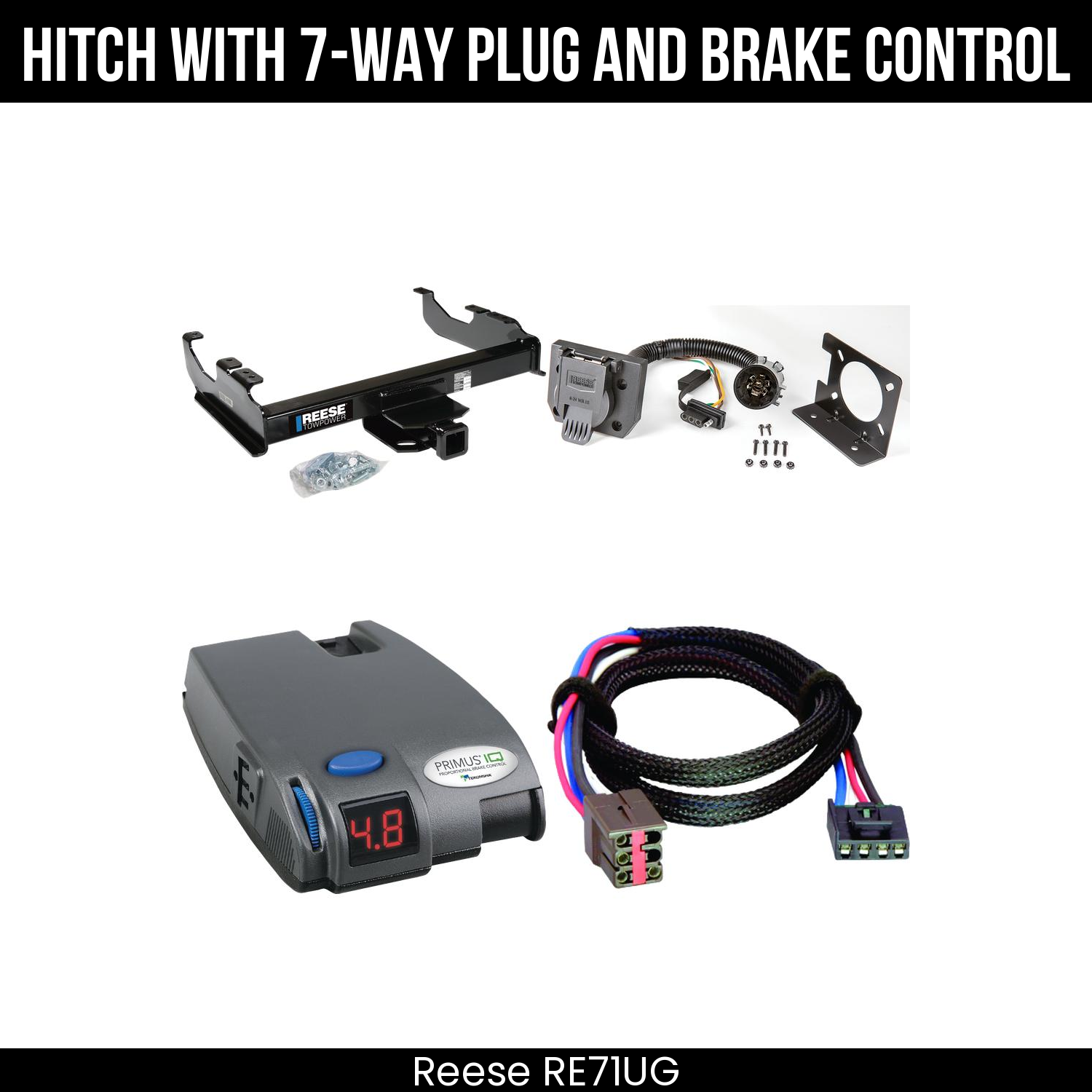 Trailer Hitch , 7-Way , Tekonsha Primus IQ Brake Control