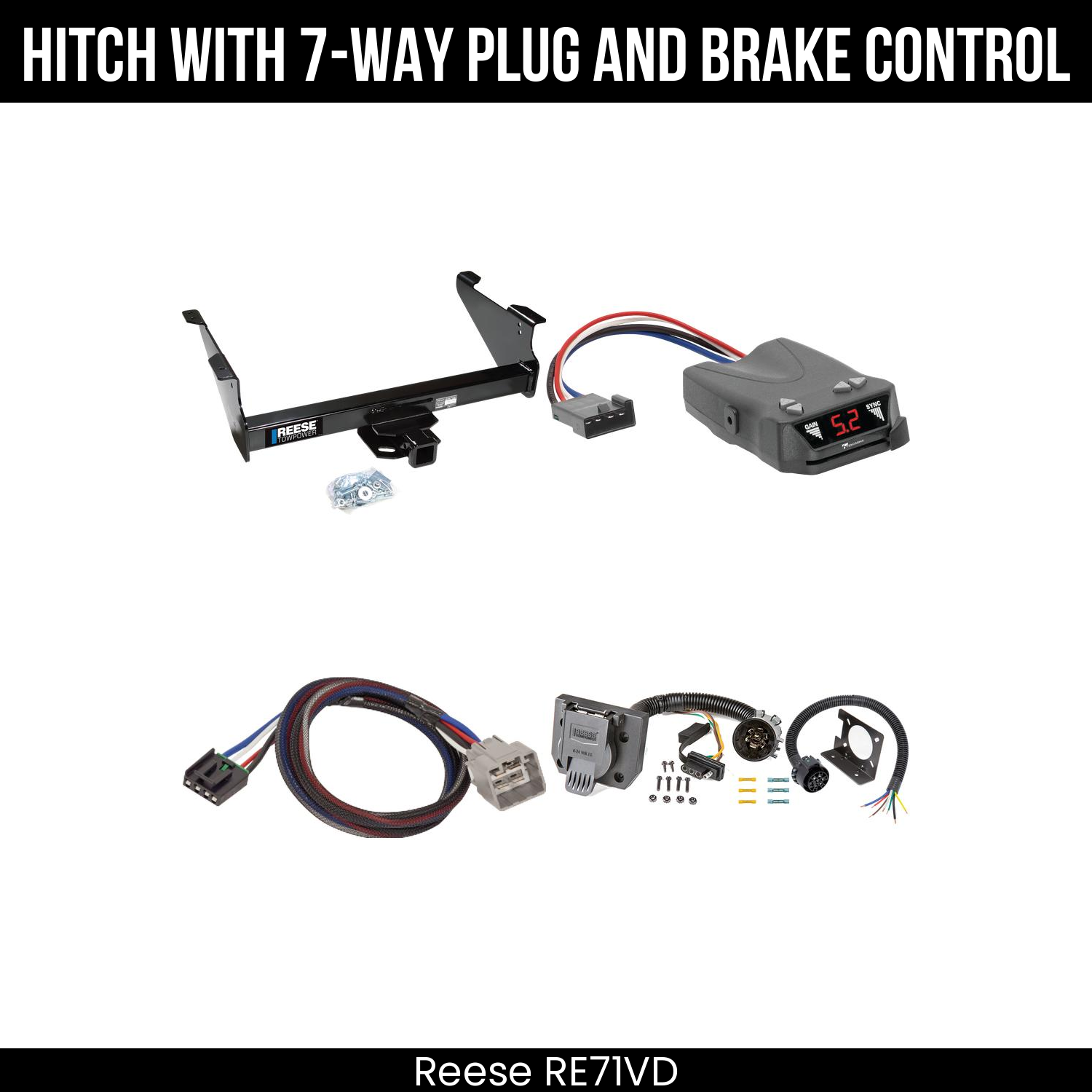 Trailer Hitch , 7-Way , Tekonsha Brakeman IV Brake Control
