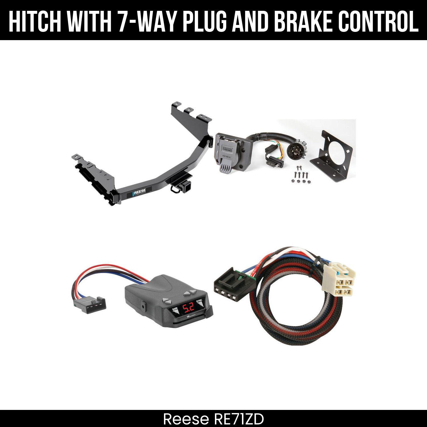 Trailer Hitch , 7-Way , Tekonsha Brakeman IV Brake Control