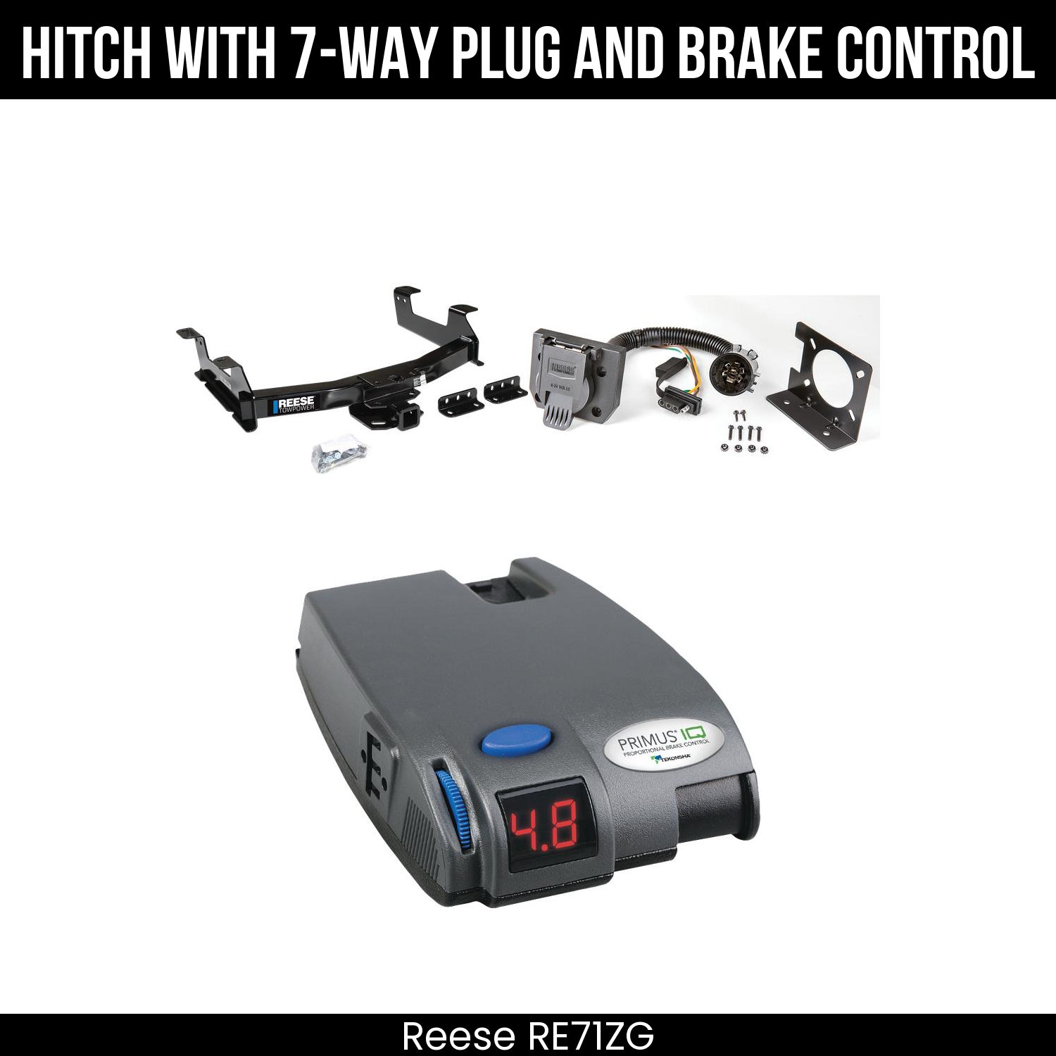 Trailer Hitch , 7-Way , Tekonsha Primus IQ Brake Control