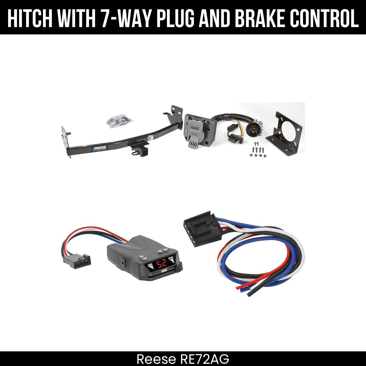 Trailer Hitch , 7-Way , Reese Brakeman IV Brake Control