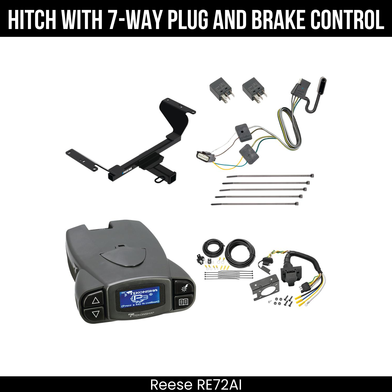 Reese RE72AI Hitch With 7 Way Plug And Brake Control Bundle Featureimg