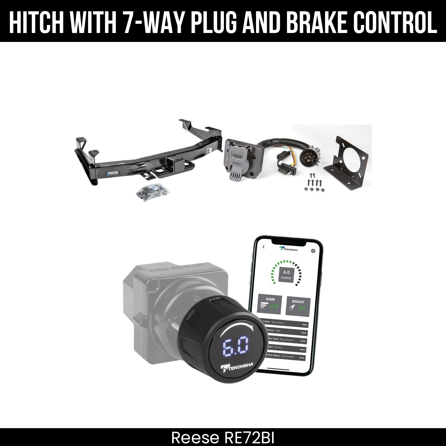 Reese RE72BI Hitch With 7 Way Plug And Brake Control Bundle Featureimg