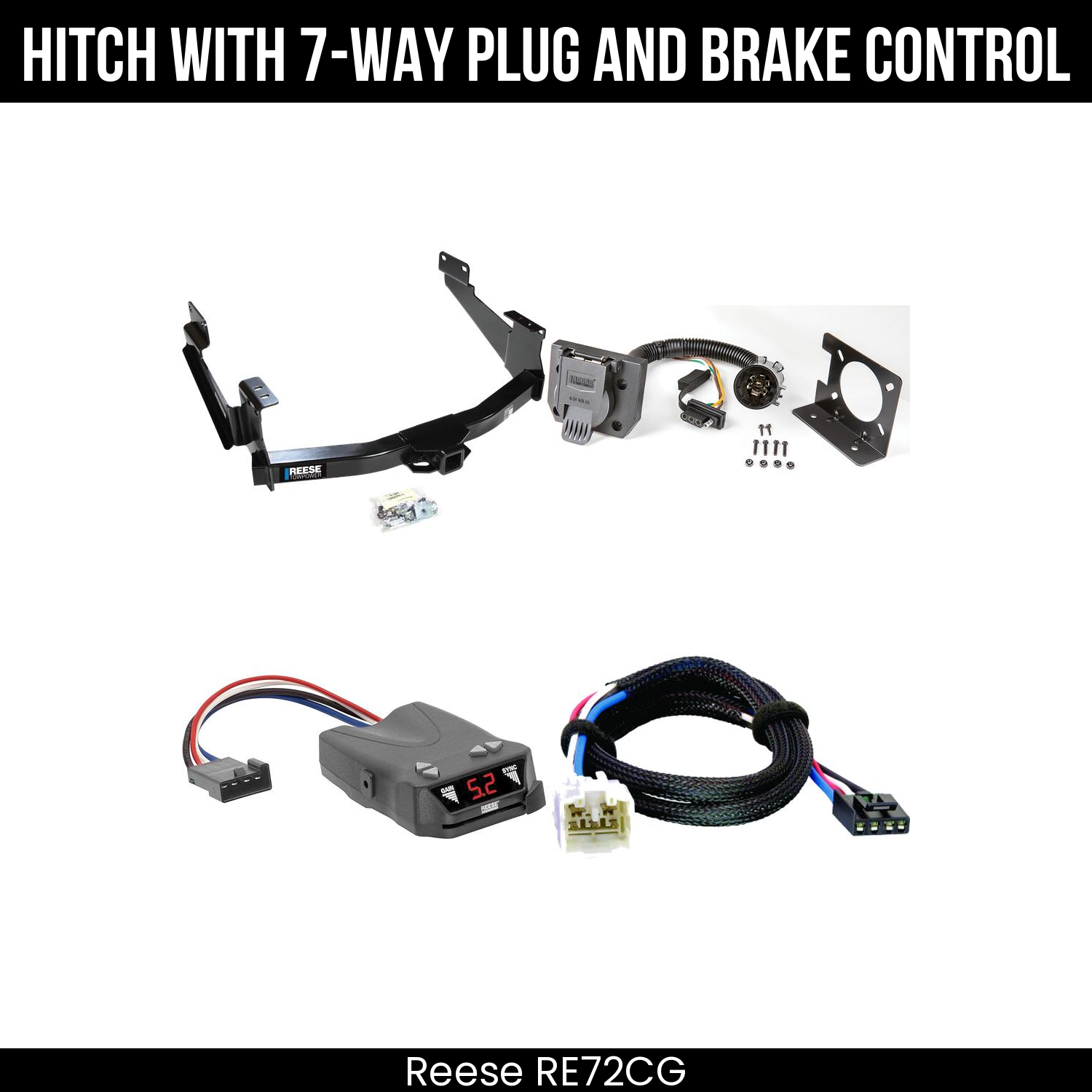 Trailer Hitch , 7-Way , Reese Brakeman IV Brake Control