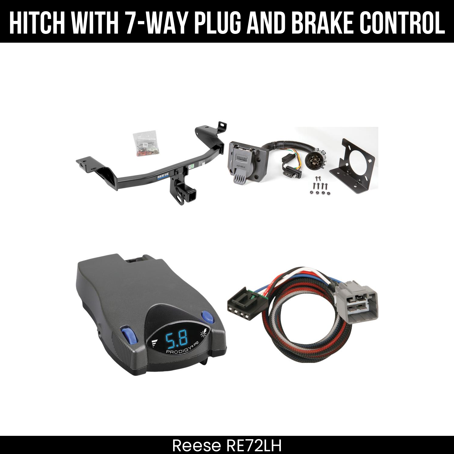 Trailer Hitch , 7-Way , Tekonsha Prodigy P2 Brake Control