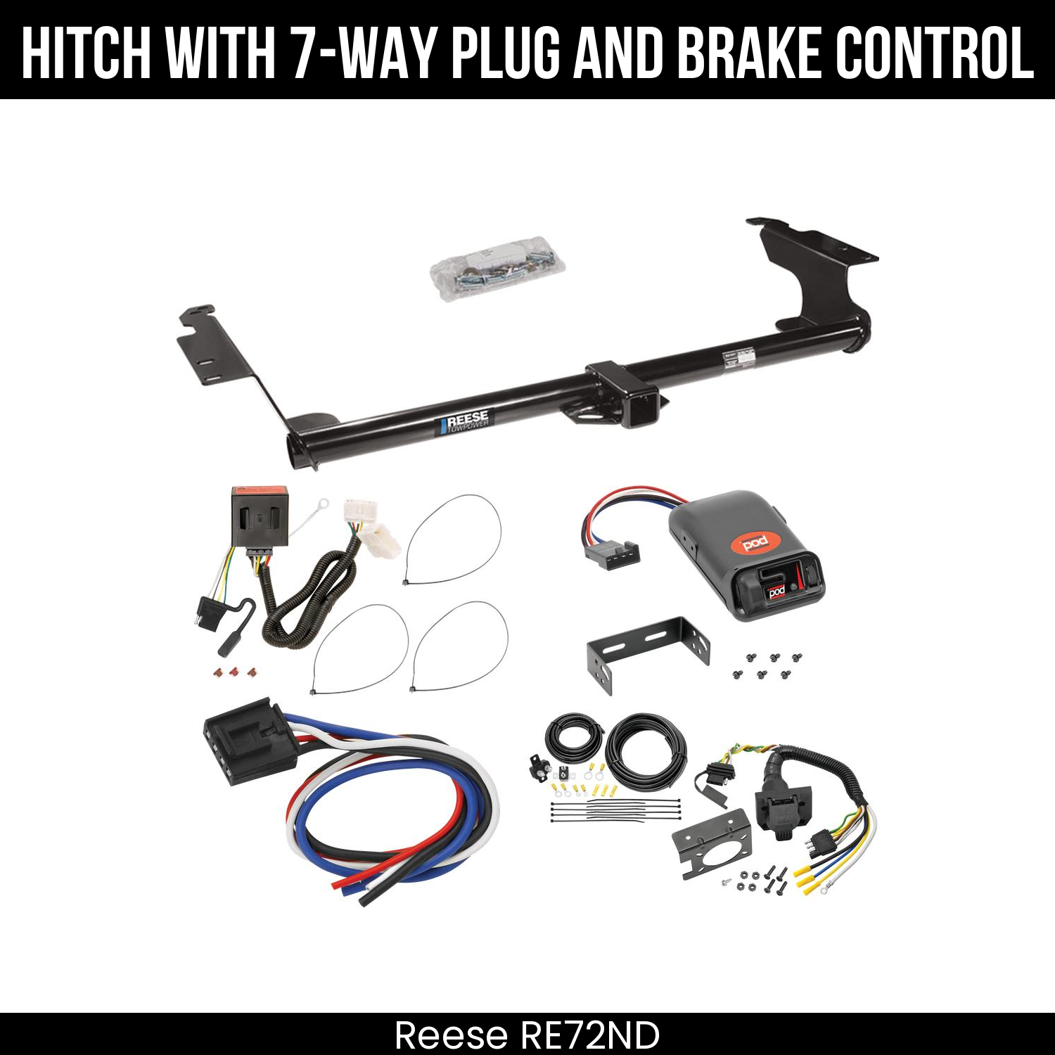 Reese RE72ND Hitch With 7 Way Plug And Brake Control Bundle Featureimg