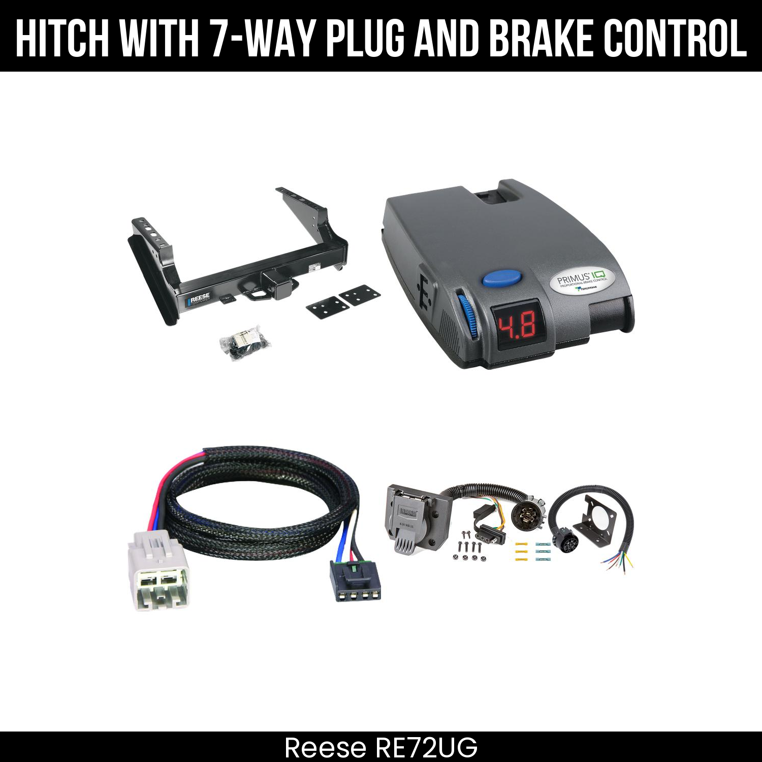 Trailer Hitch , 7-Way , Tekonsha Primus IQ Brake Control
