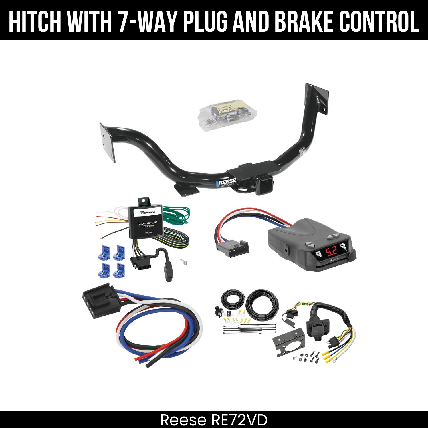 Trailer Hitch , 7-Way , Tekonsha Brakeman IV Brake Control